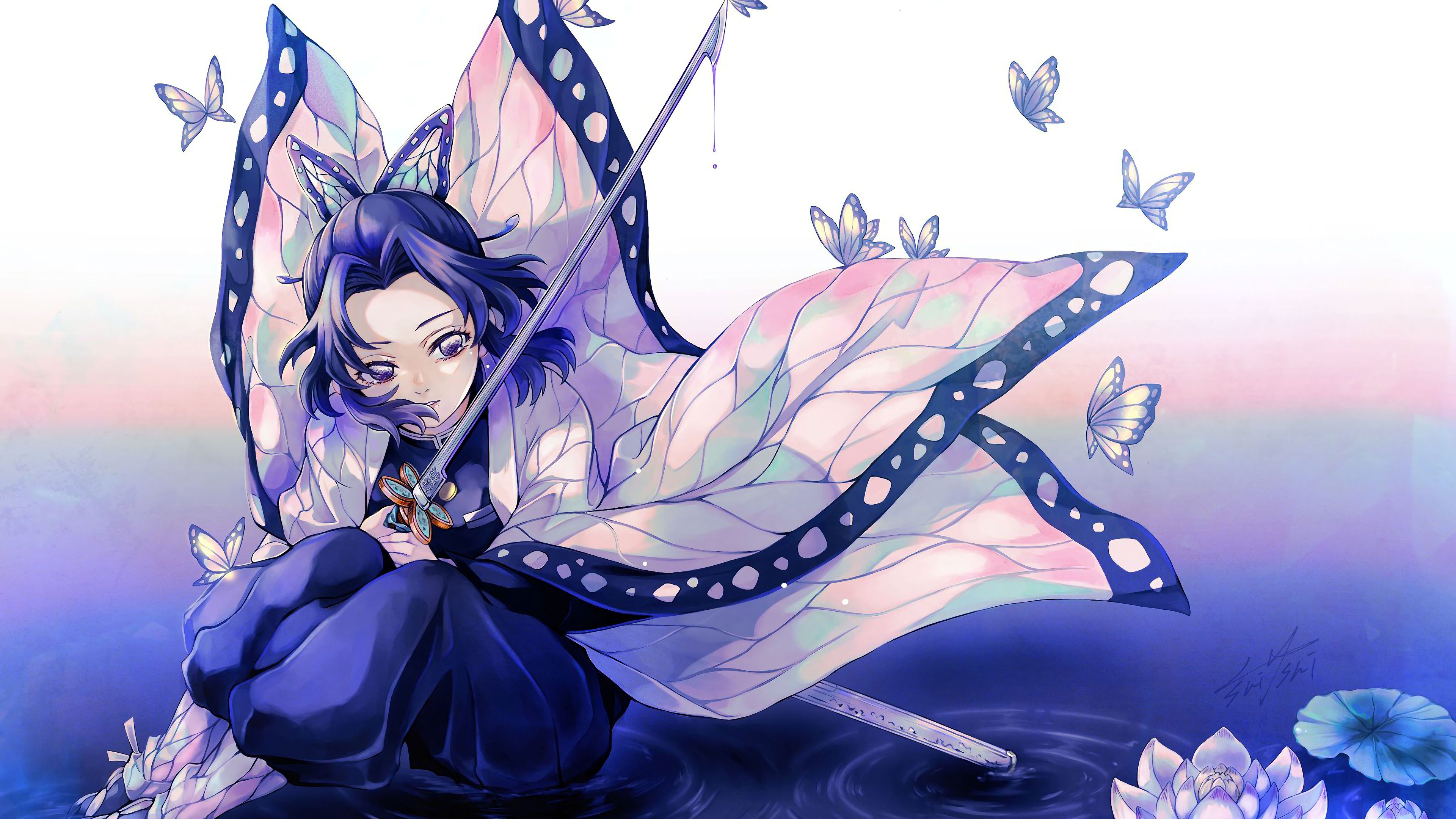 Shinobu Kochou With Butterfly Wallpapers