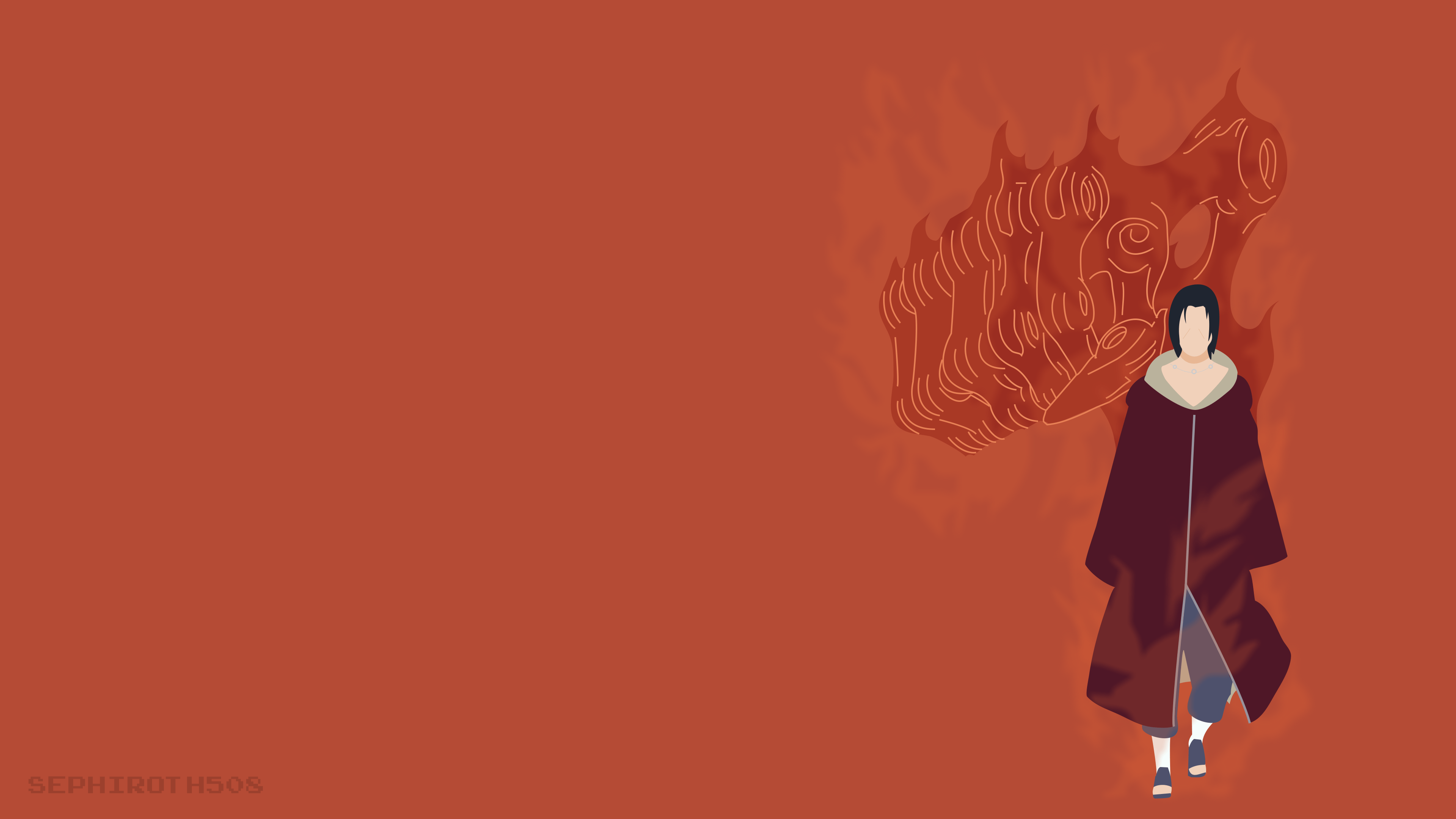 Uchiha Madara Naruto Shippuuden Minimal Art Wallpapers