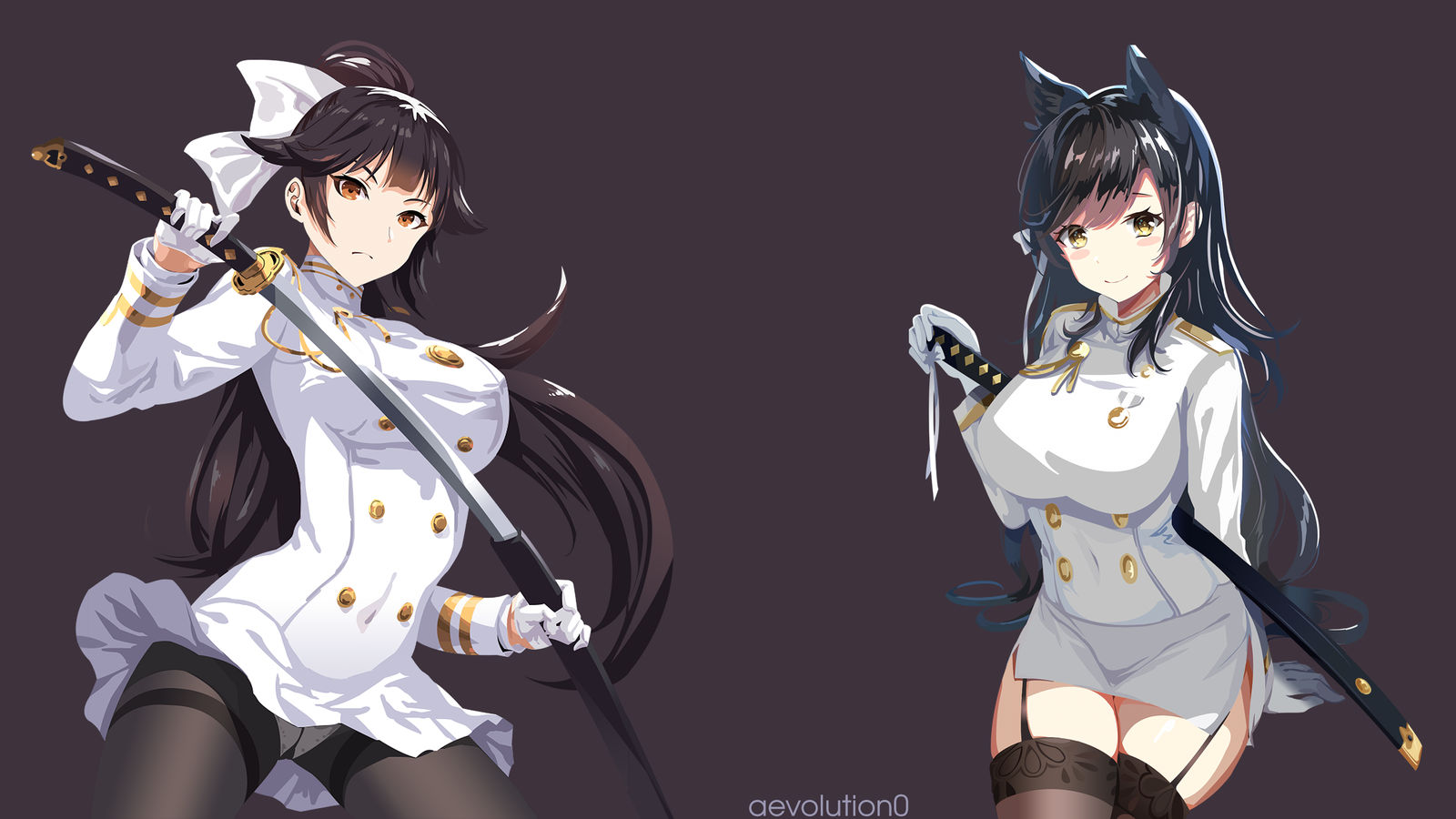 Warrior Atago Vs Takao Azur Lane Wallpapers