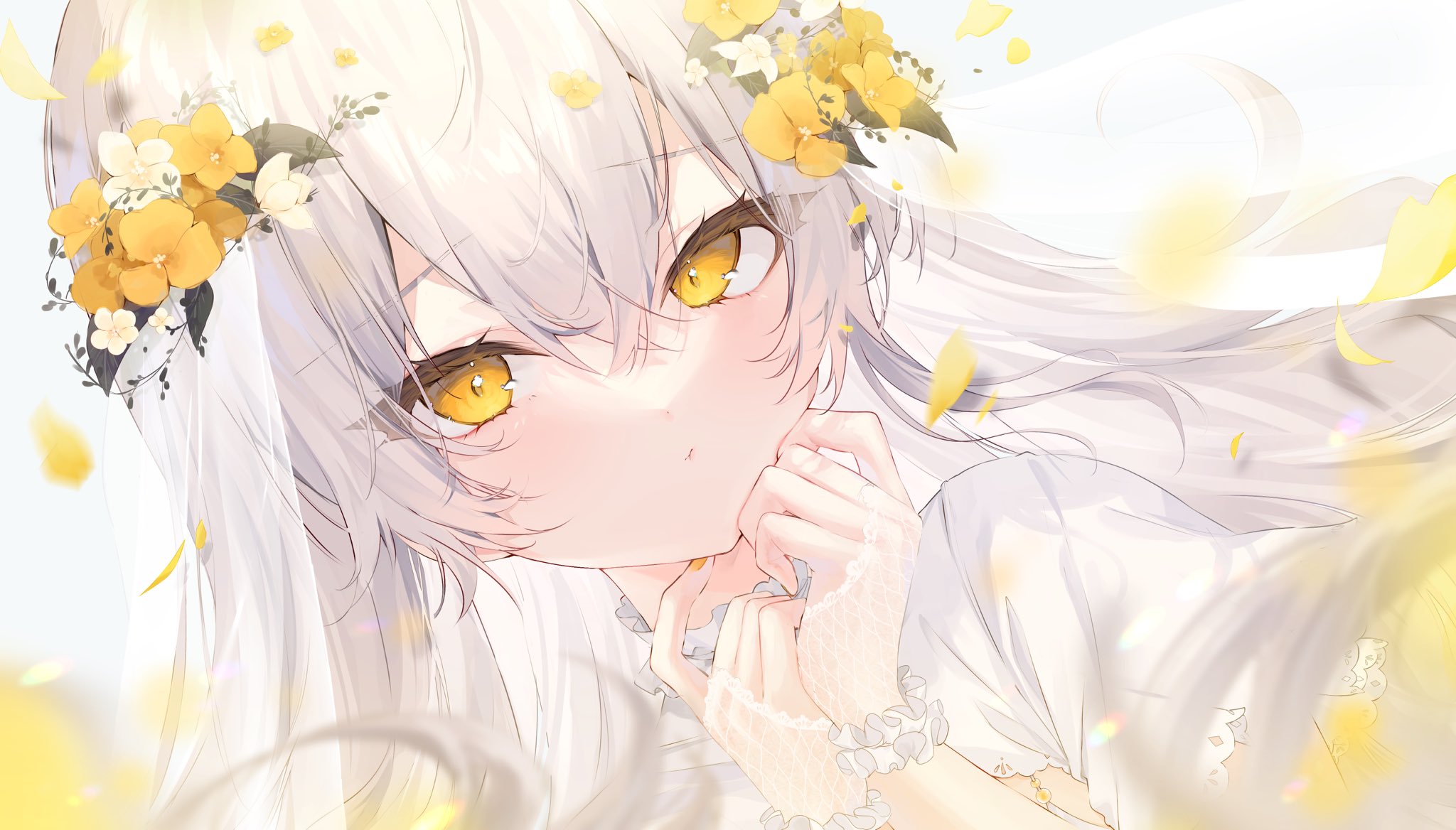 Yellow Eye Anime Girl Wallpapers