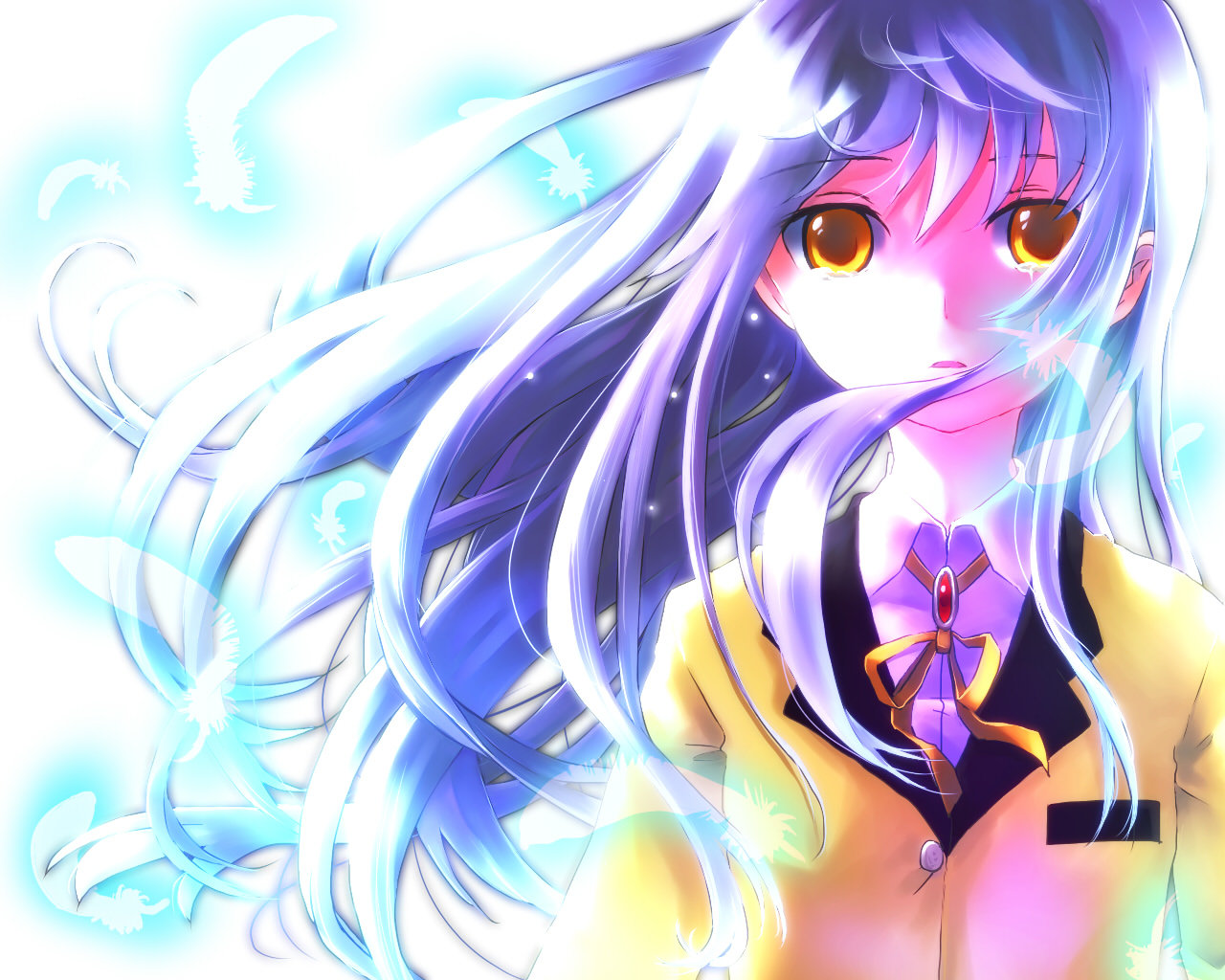 Yellow Eye Anime Girl Wallpapers