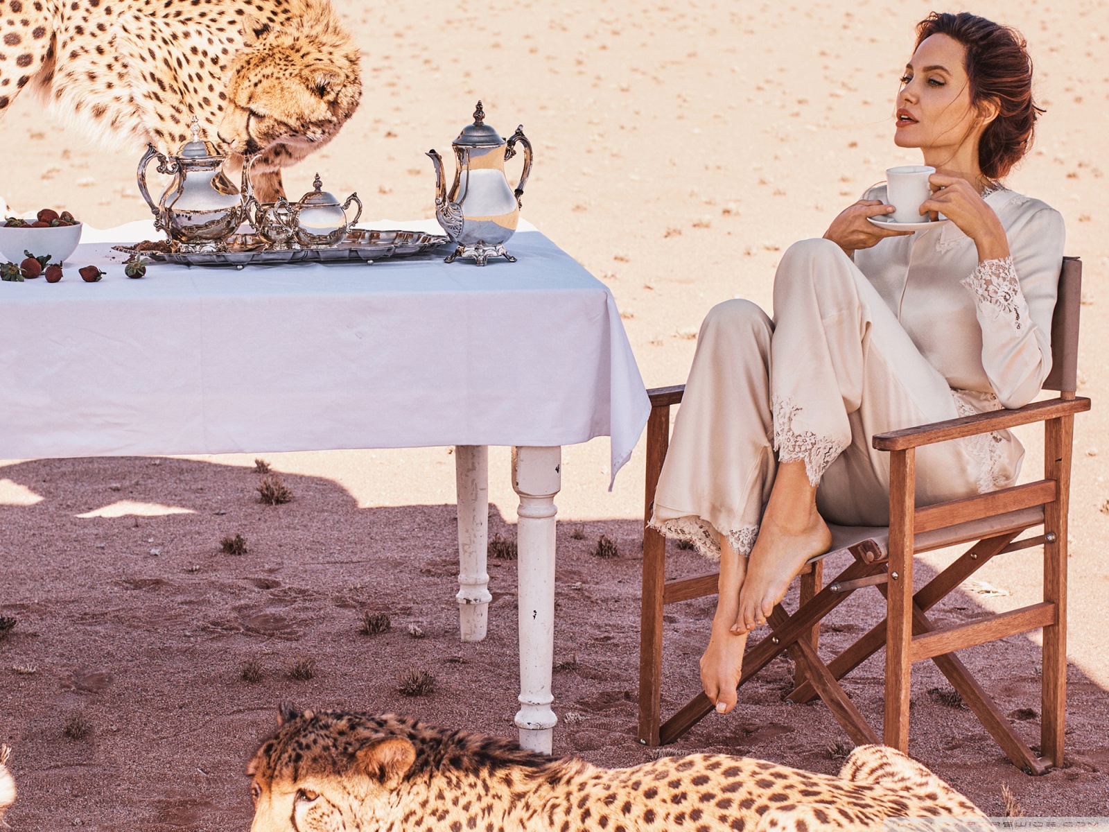 Angelina Jolie For Harpers Bazaar Wallpapers