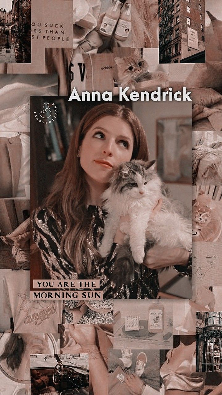 Anna Kendrick Playing With Cat Wallpapers