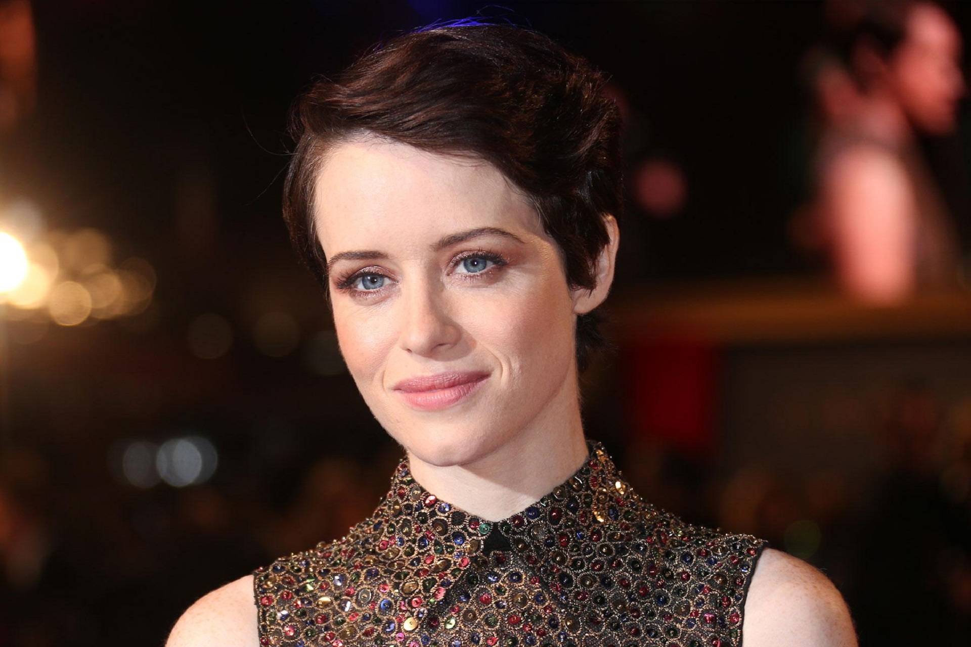 Claire Foy Portrait In Red Wallpapers