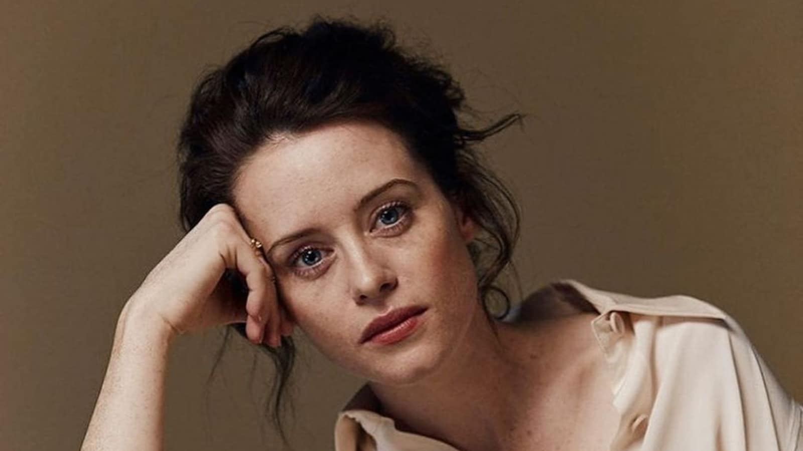 Claire Foy Portrait In Red Wallpapers