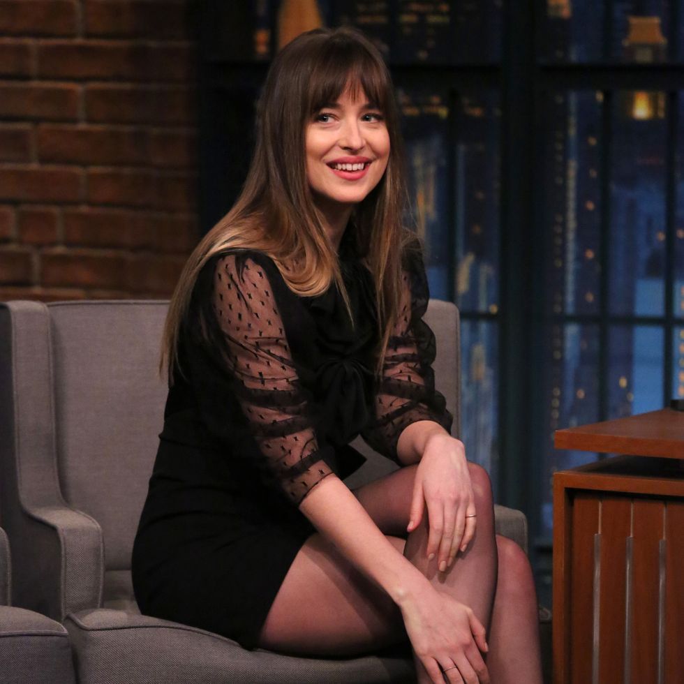 Dakota Johnson Black Dress Wallpapers