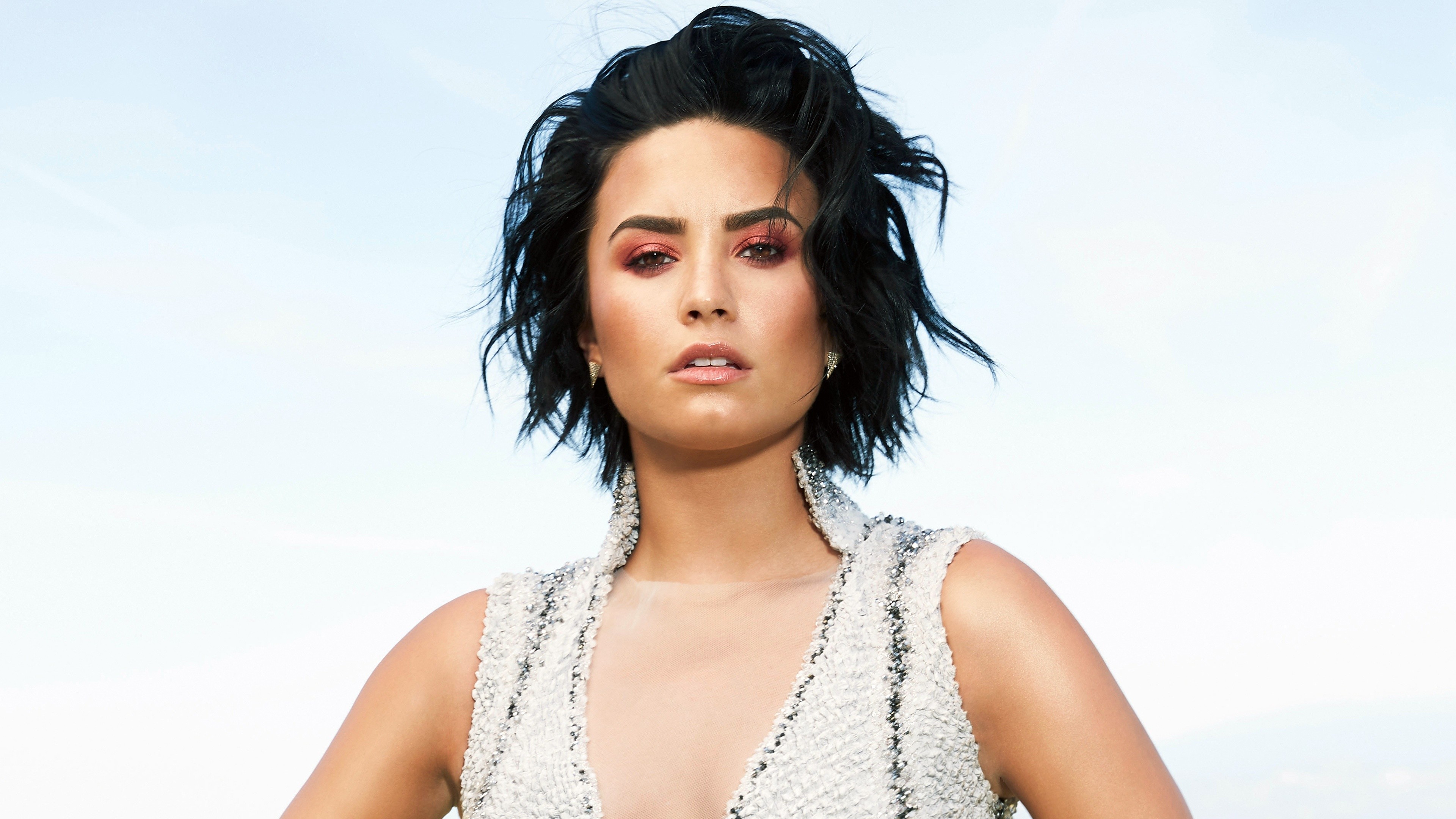 Demi Lovato 2018 Monochrome Wallpapers