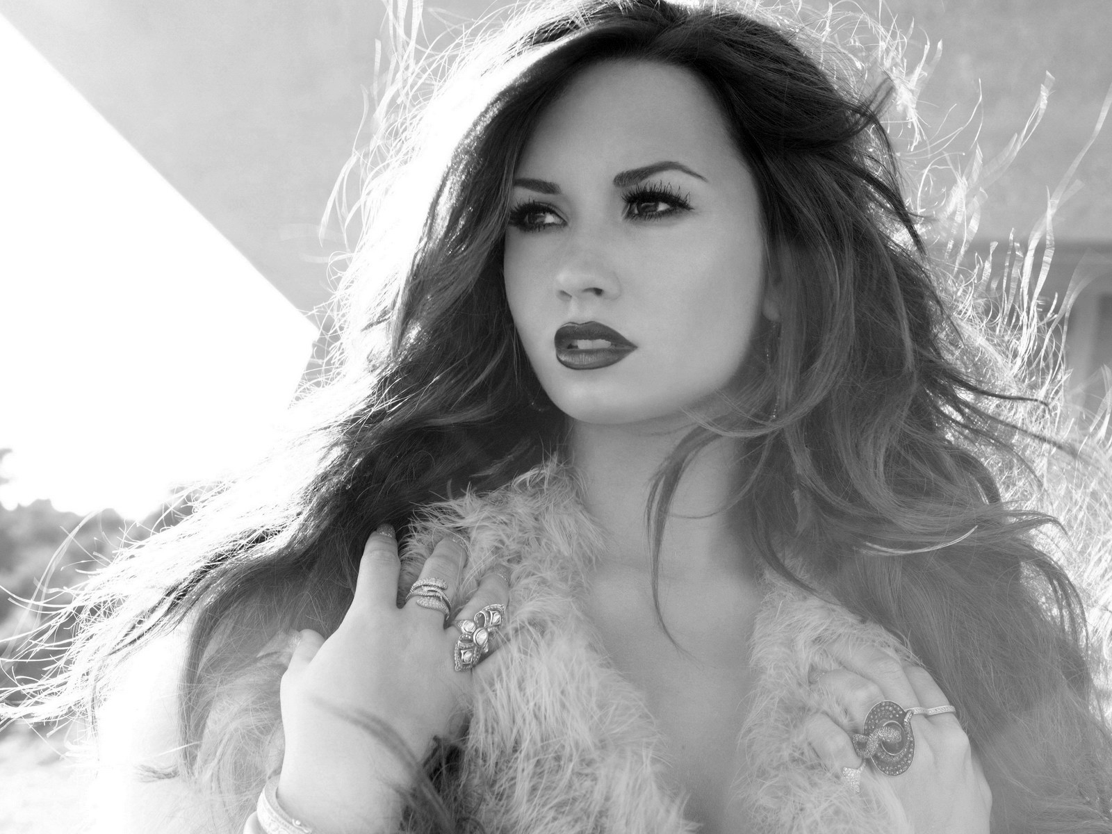 Demi Lovato Monochrome Wallpapers