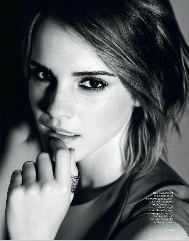 Emma Watson Monochrome Portrait Wallpapers