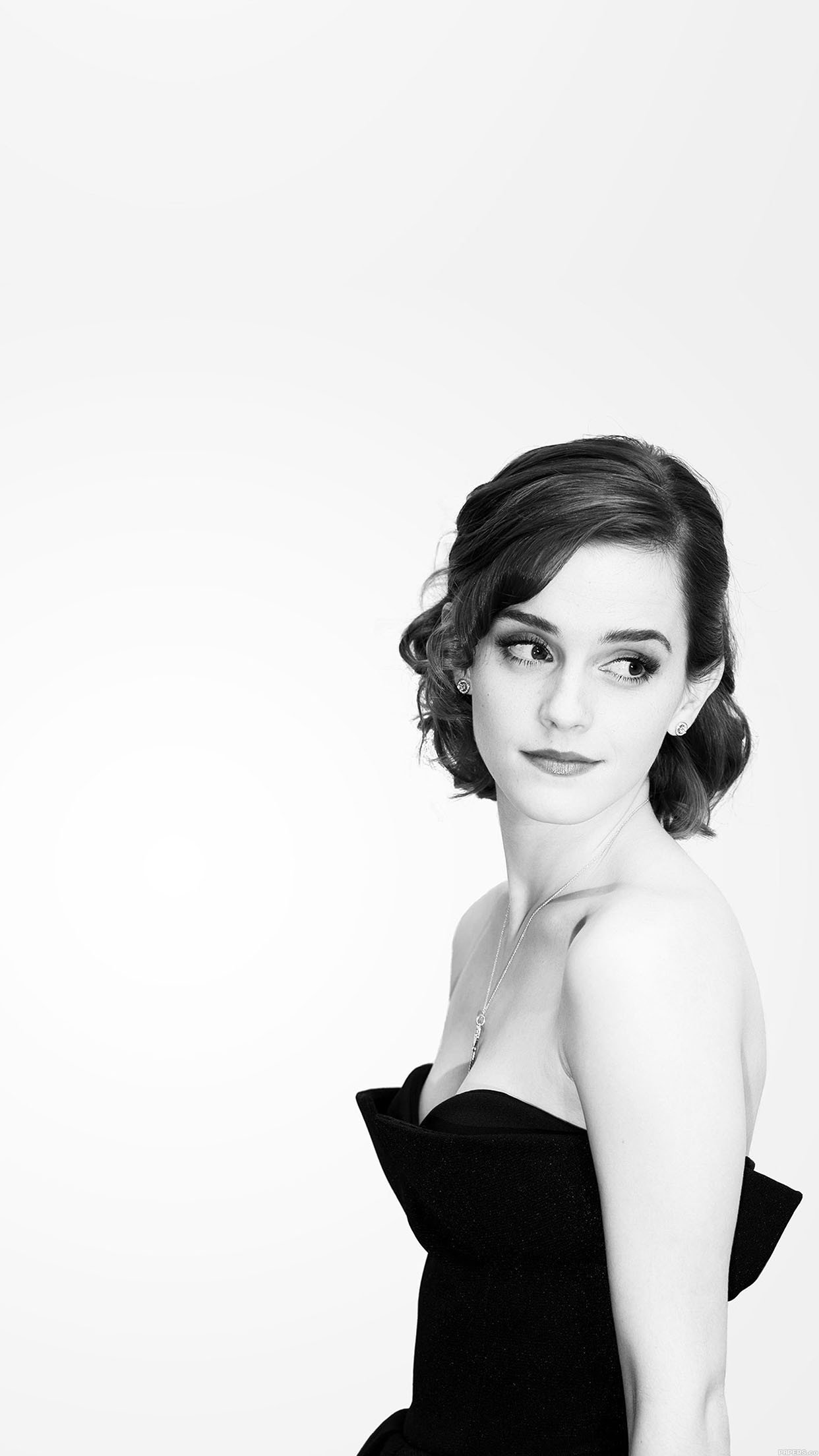 Emma Watson Monochrome Portrait Wallpapers