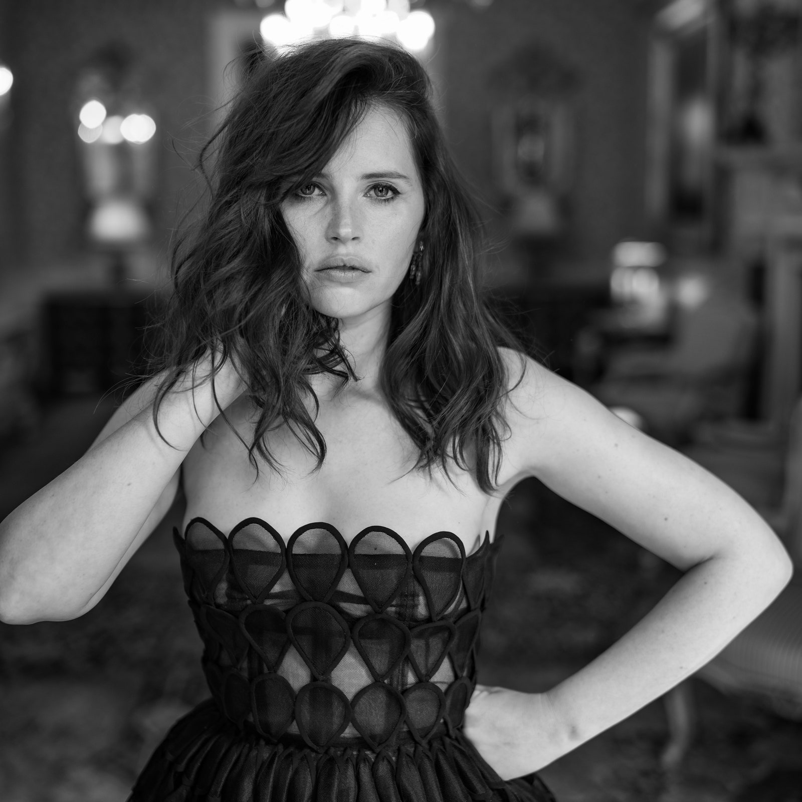 Felicity Jones Monochrome 2018 Wallpapers