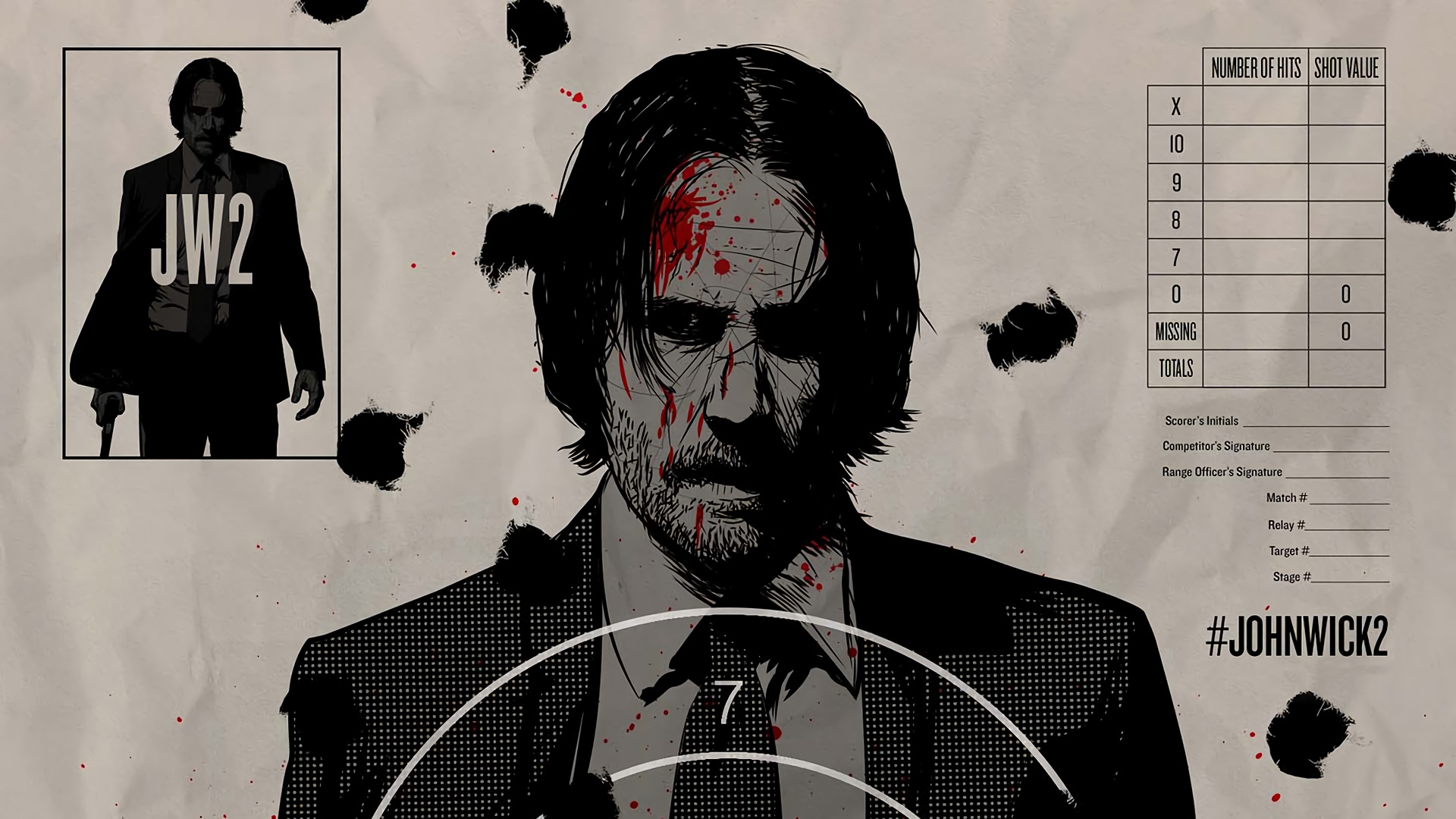 John Wick as Keanu Reeves Illustration Wallpapers