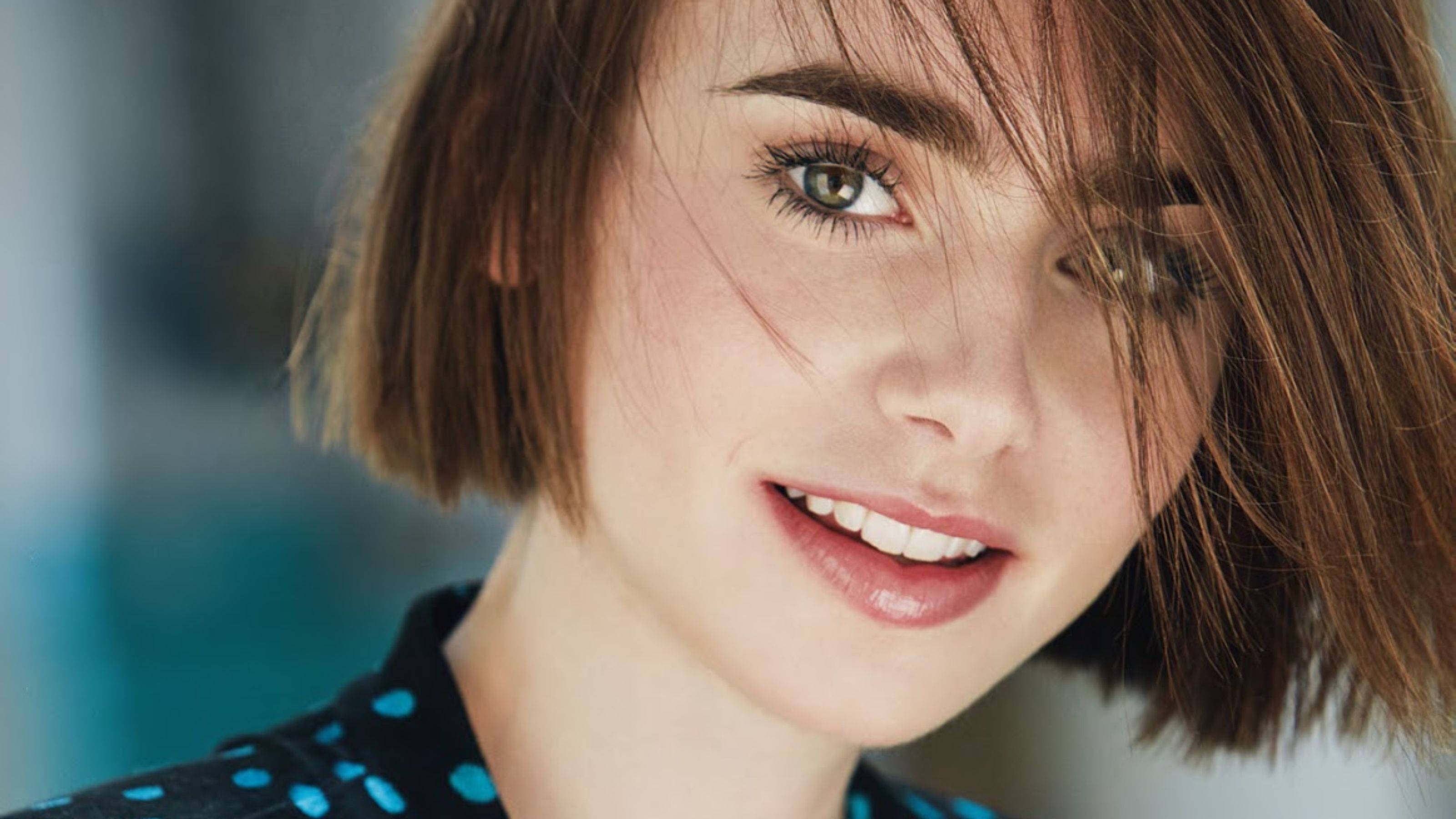 Lily Collins Short Hair Wallpapers