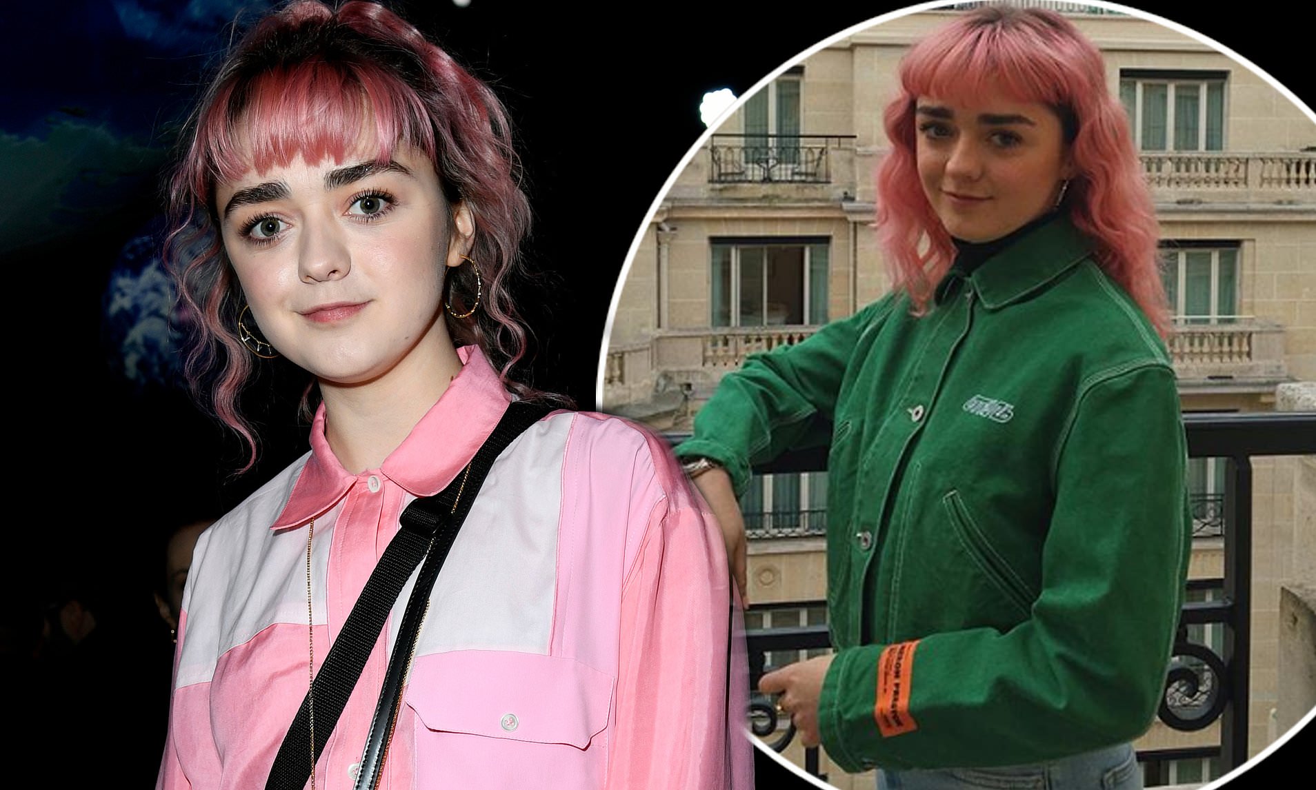 Maisie Williams Pink Hair Wallpapers