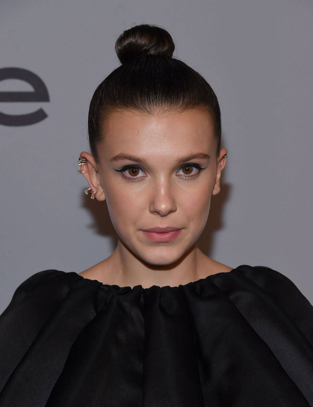 Millie Bobby Brown Black Dress Wallpapers