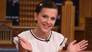 Millie Bobby Brown Black Dress Wallpapers