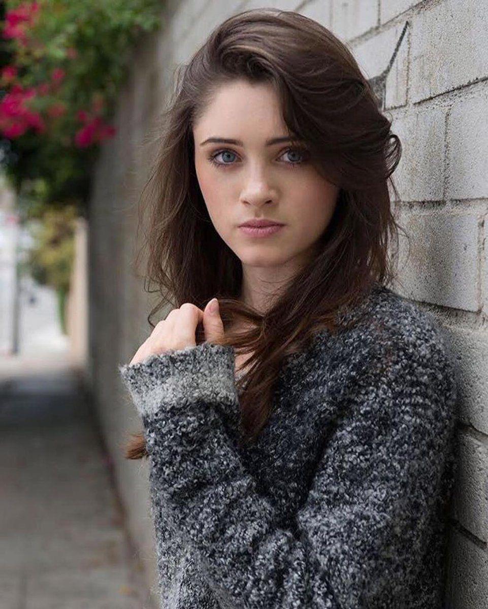 Natalia Dyer Cute in Red 2017 Wallpapers