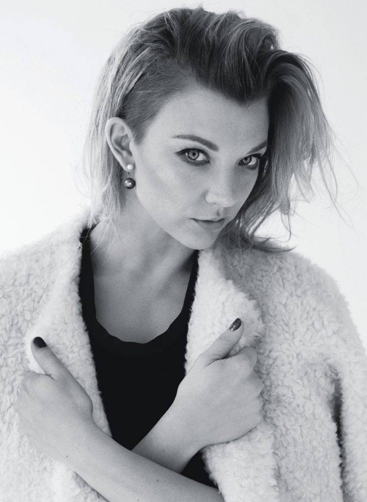 Natalie Dormer Back And White Portrait Wallpapers