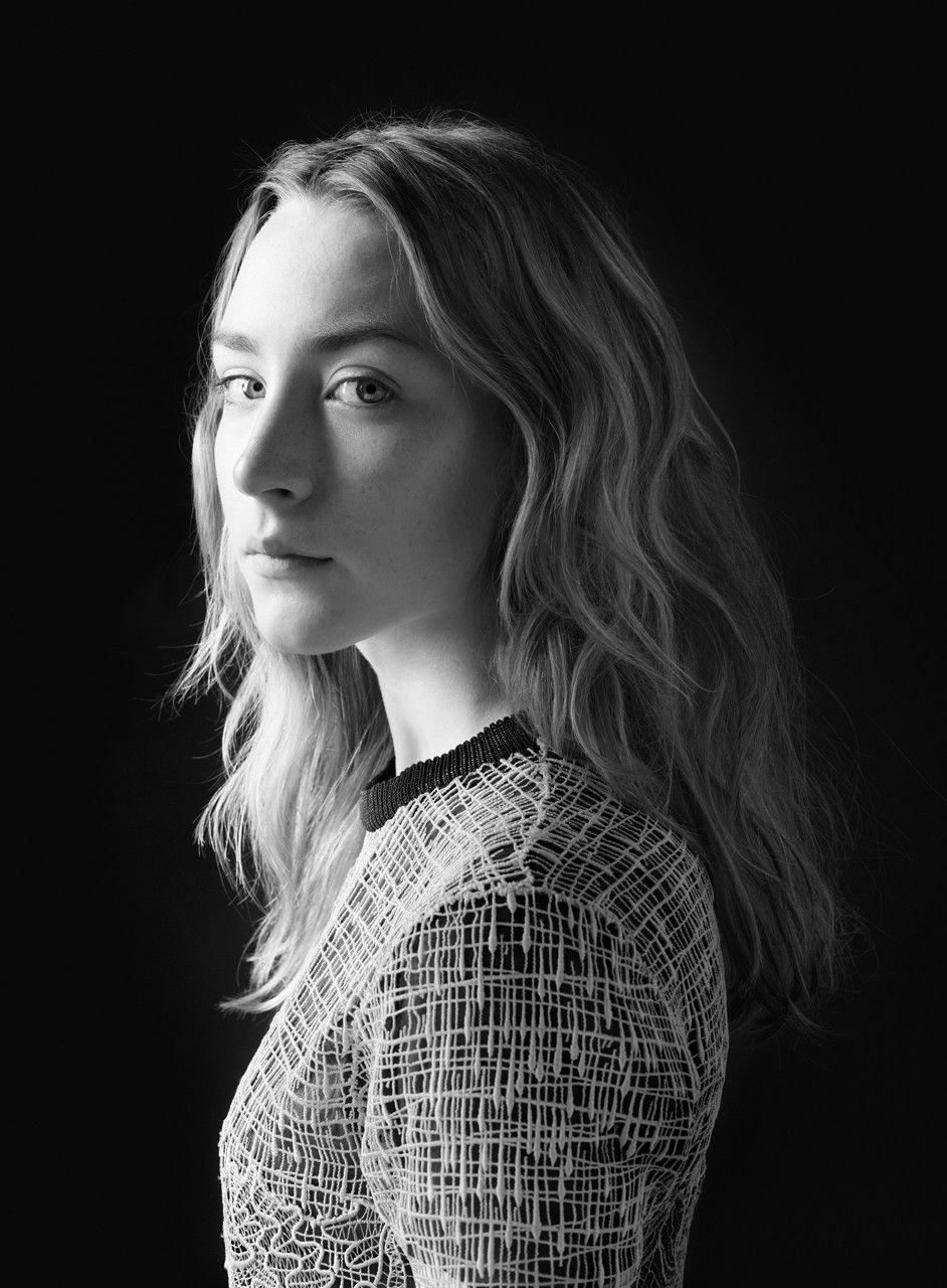 Saoirse Ronan Black And White Portrait Wallpapers