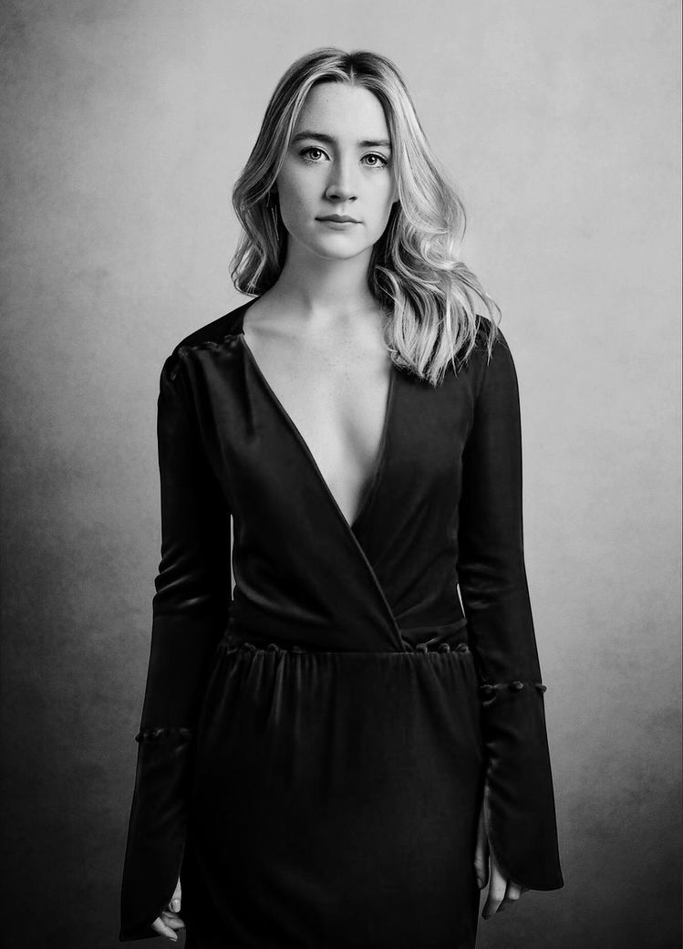 Saoirse Ronan Black And White Portrait Wallpapers