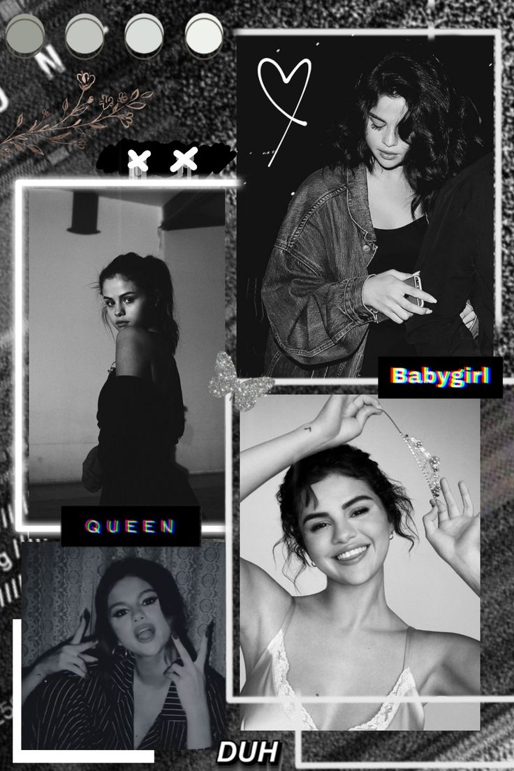 Selena Gomez Monochrome Wallpapers