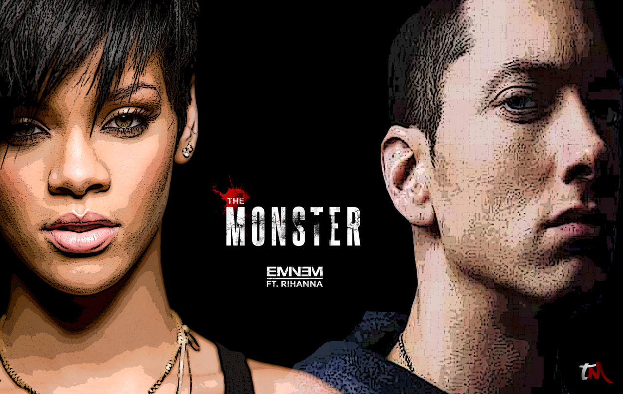 the monster, eminem, rihanna Wallpapers