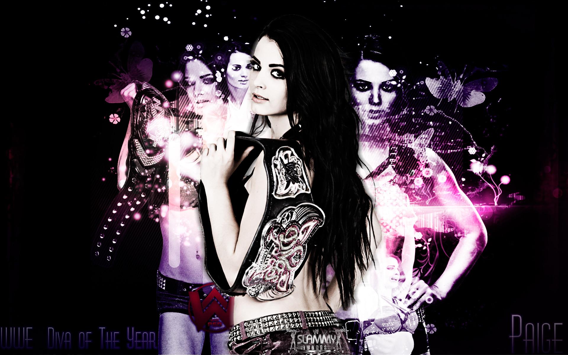 WWE Diva Paige Retro Colors Wallpapers