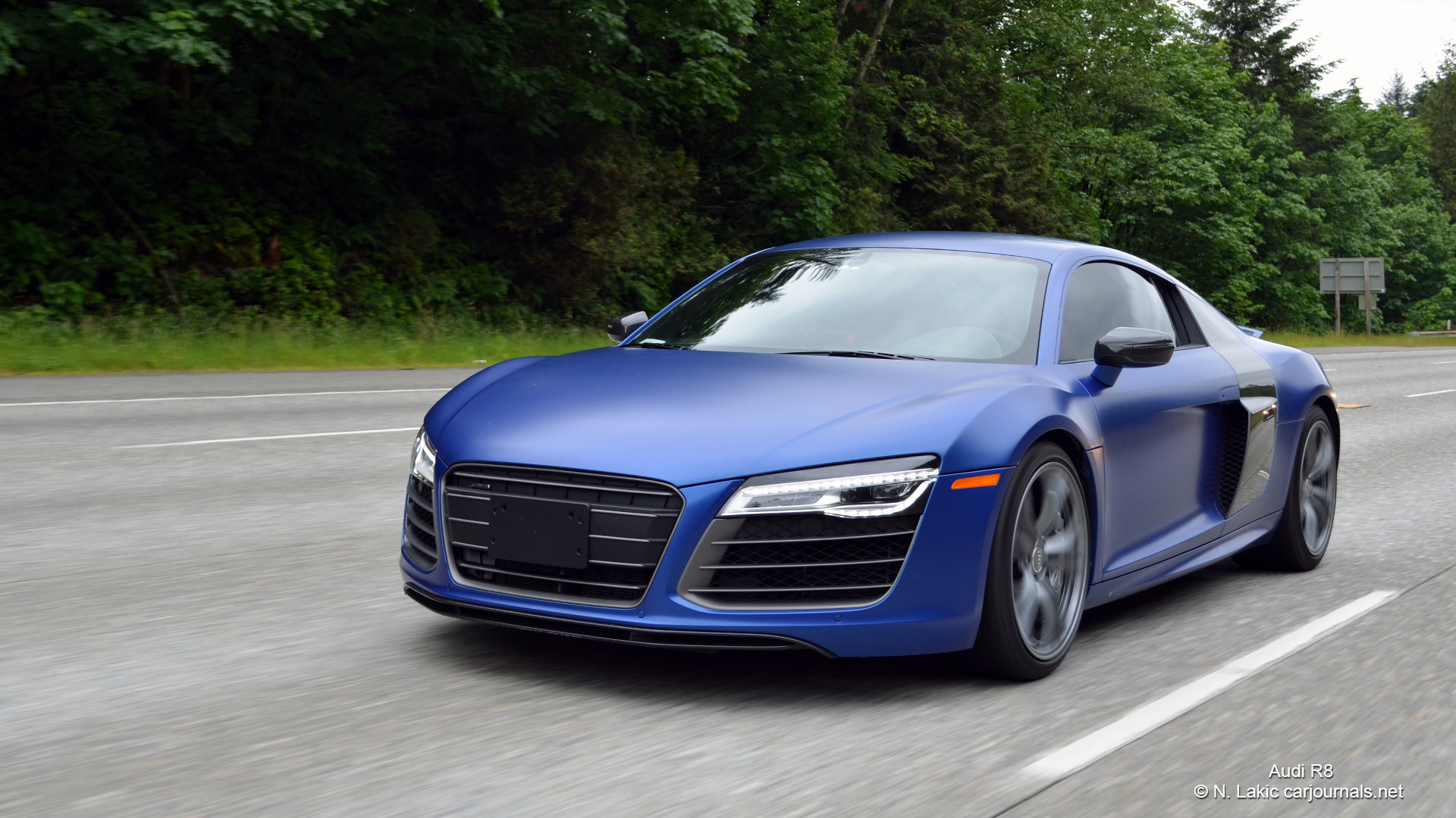 Audi R8 Matte Blue Wallpapers