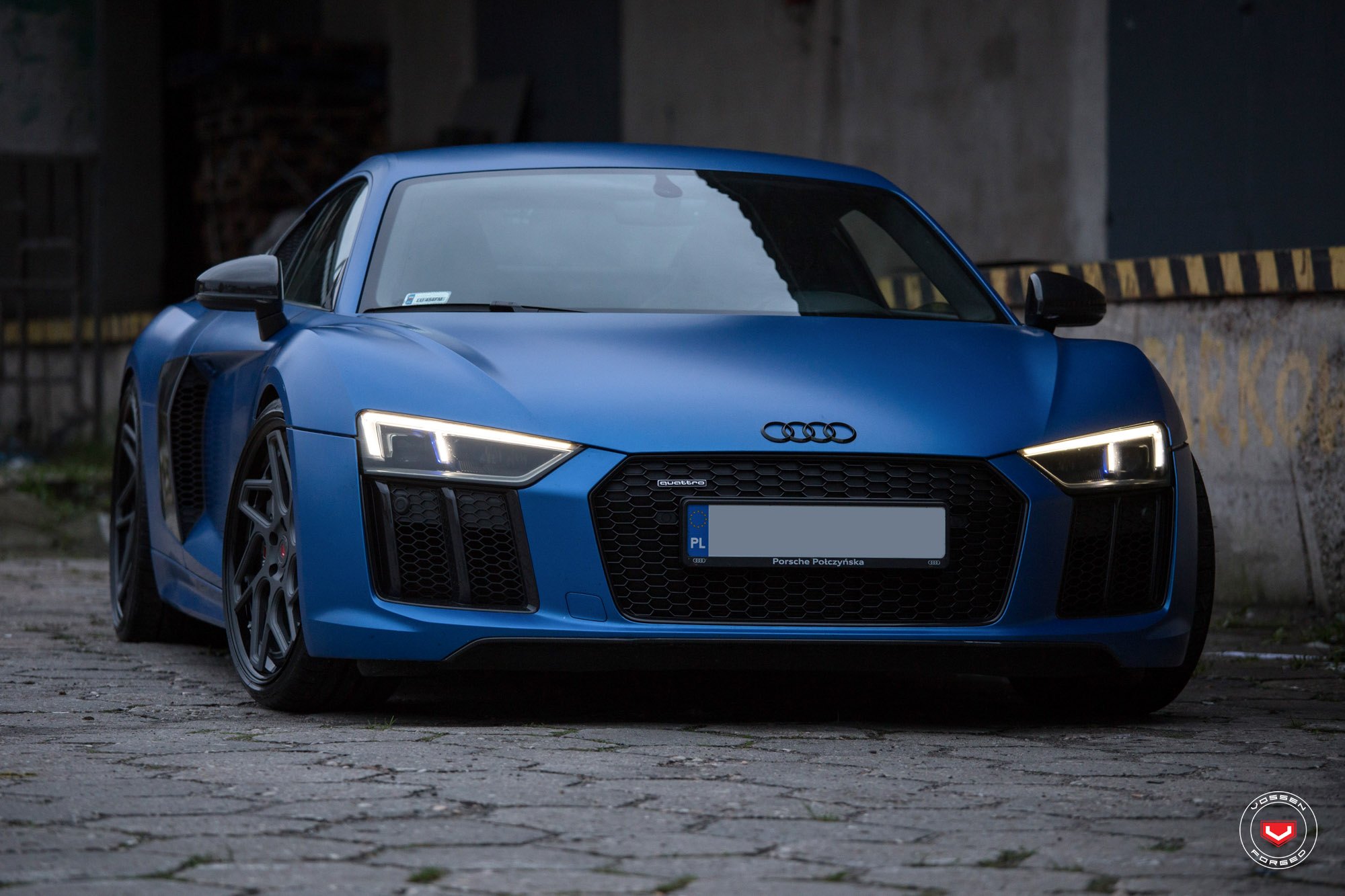 Audi R8 Matte Blue Wallpapers