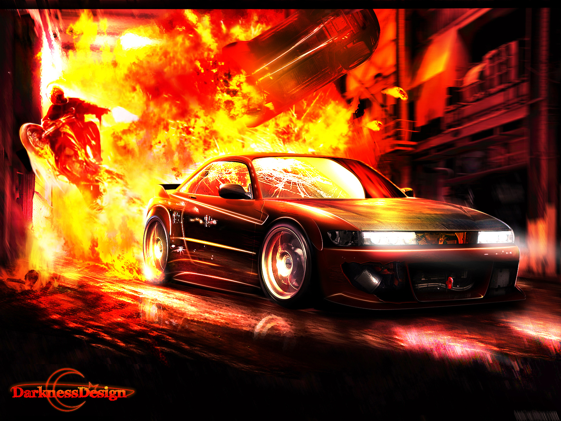 Car On Fire Wallpapers