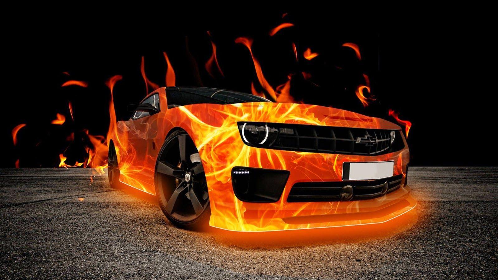 Car With Flames Wallpapers