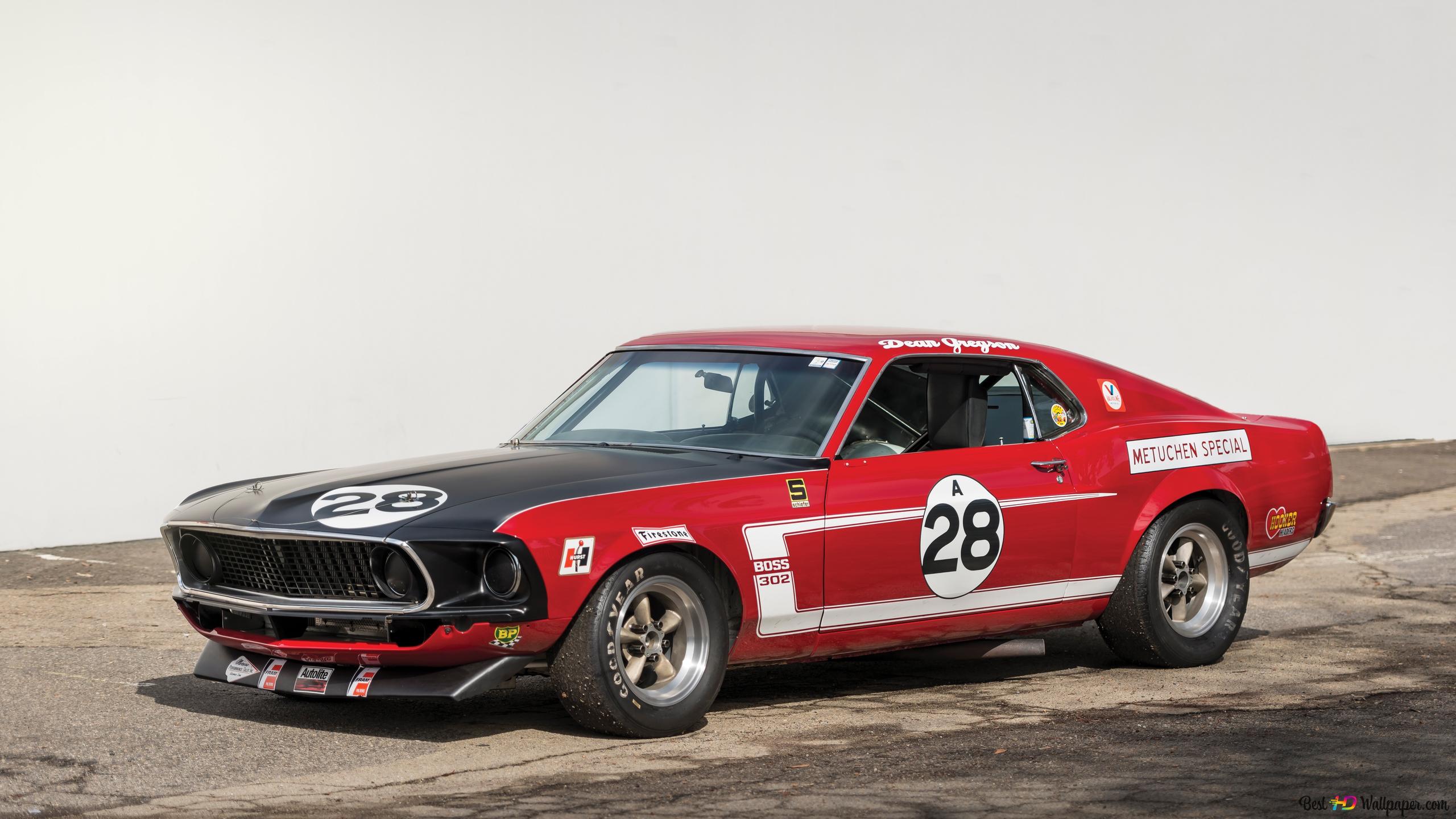 Ford Mustang Boss 302 Red Muscle Car Wallpapers