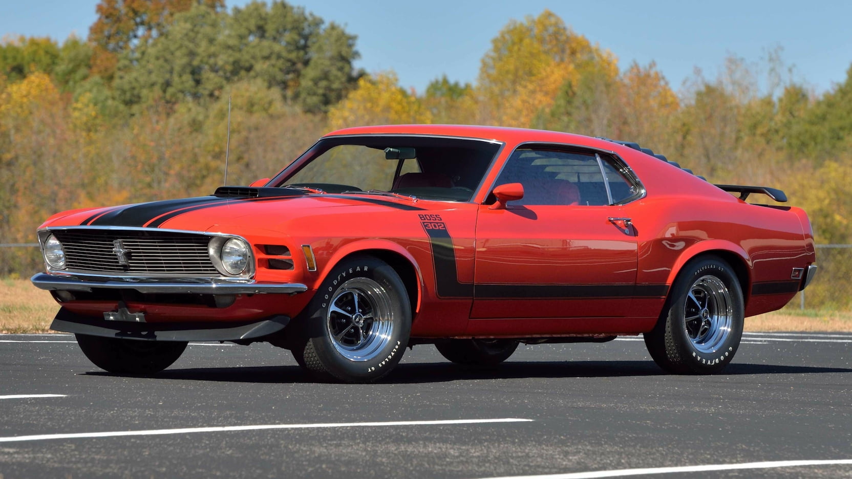 Ford Mustang Boss 302 Red Muscle Car Wallpapers