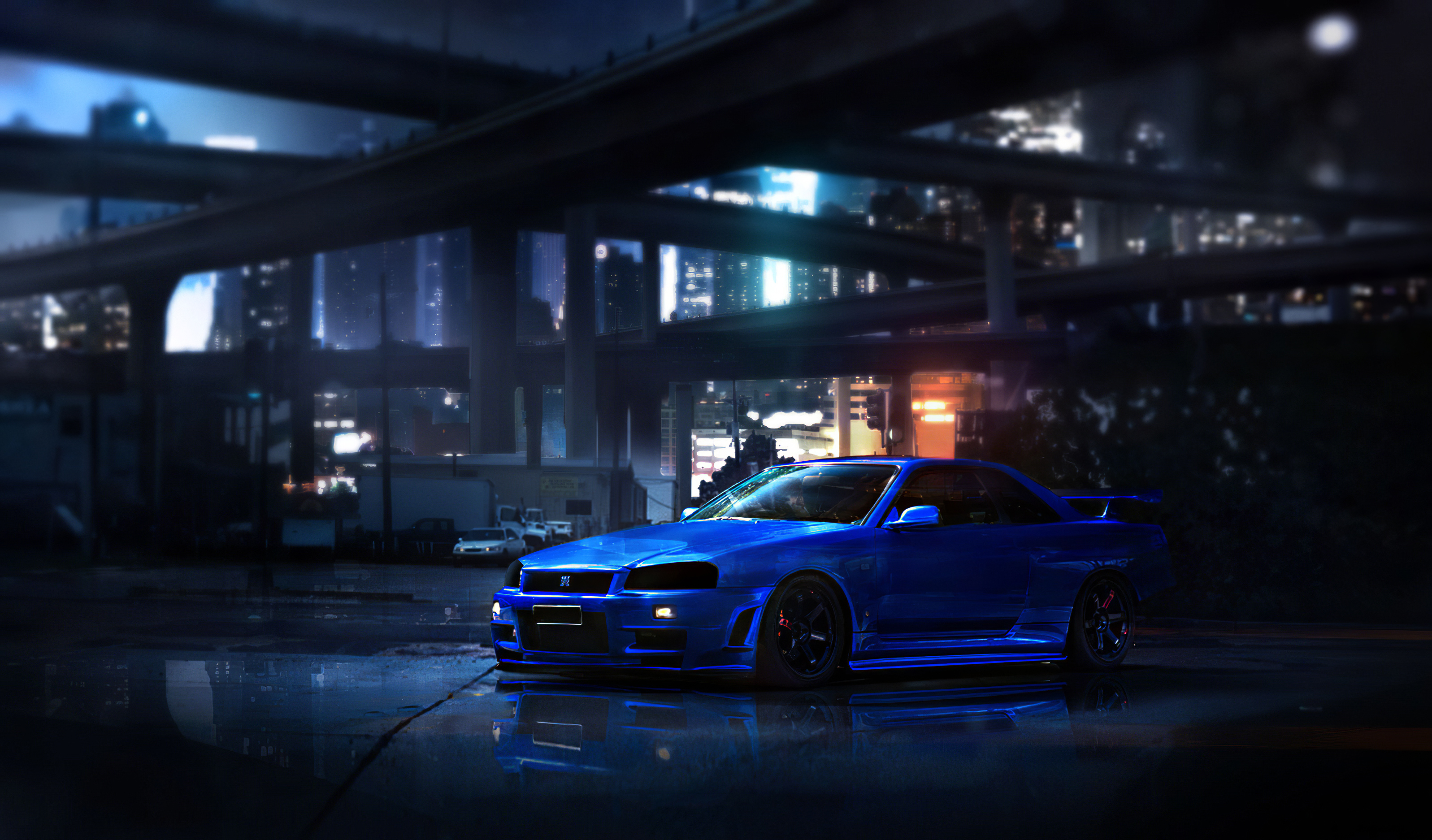 Nissan Skyline Gtr Blue Wallpapers