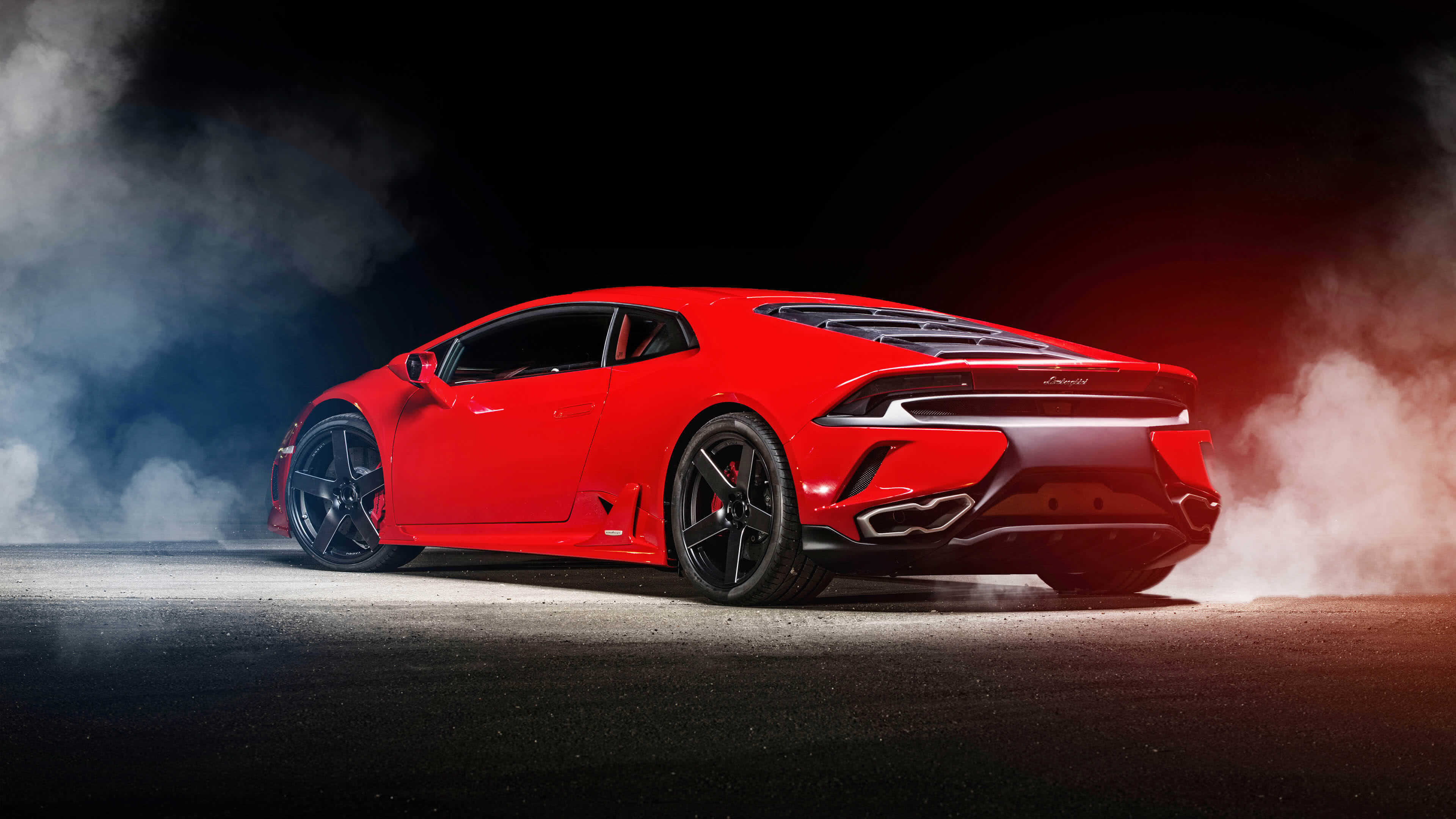 Red Lamborghini Huracan Supercar Vehicle Wallpapers