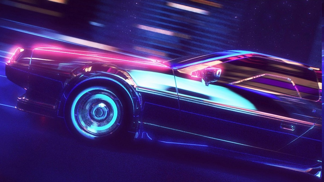 Retrowave Delorean Wallpapers