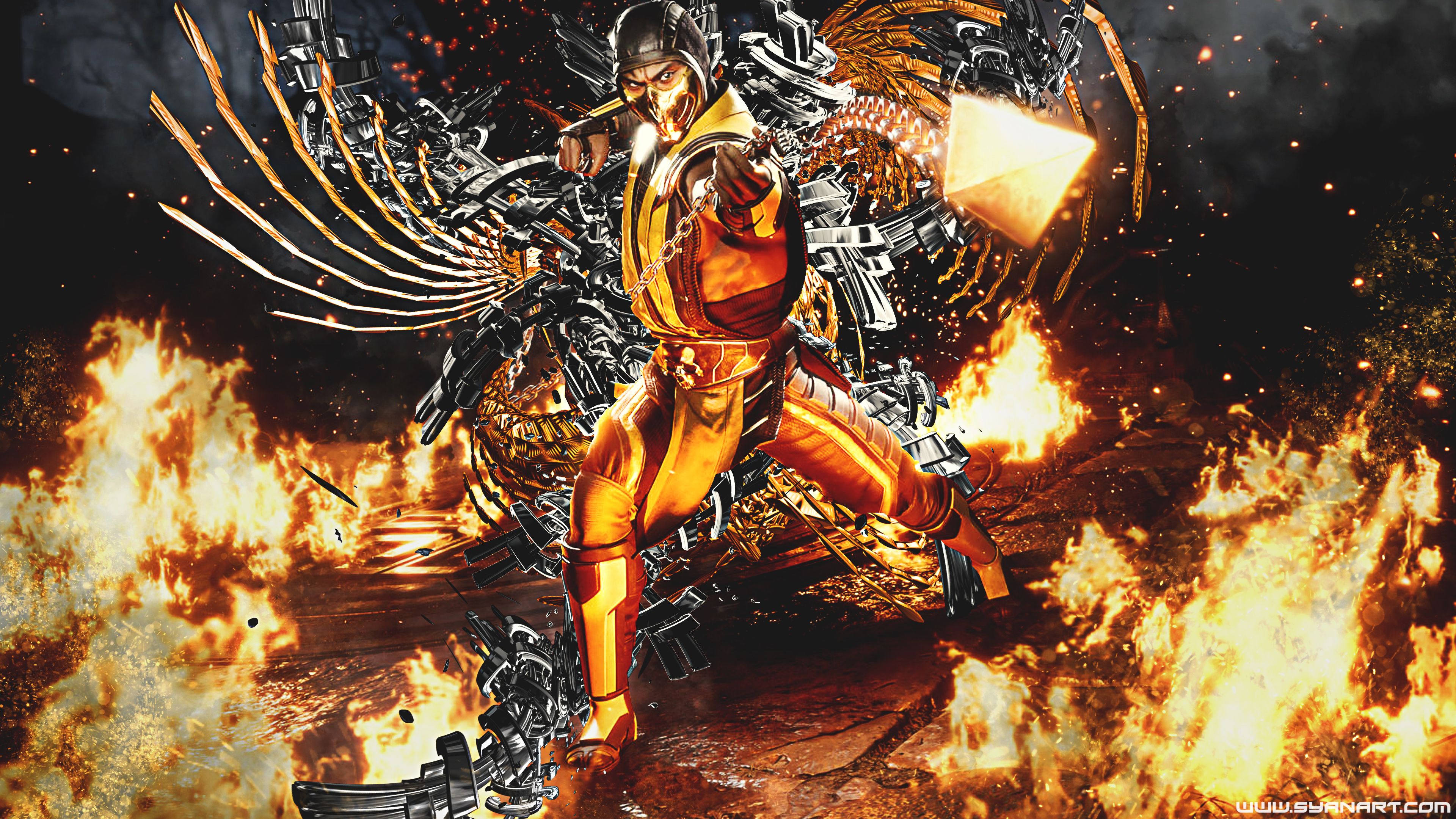 4K Scorpion Mortal Kombat 11 Wallpapers