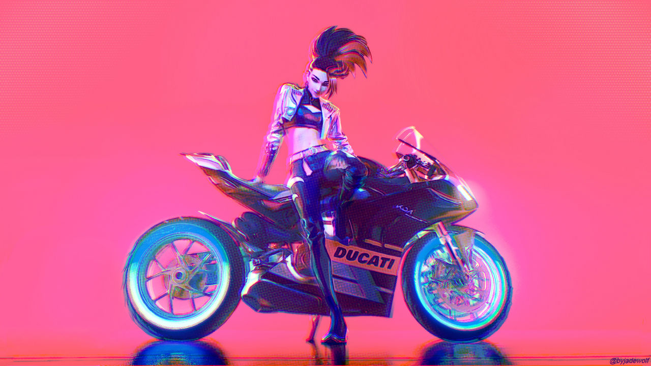 Akali x Ducati K/DA Wallpapers