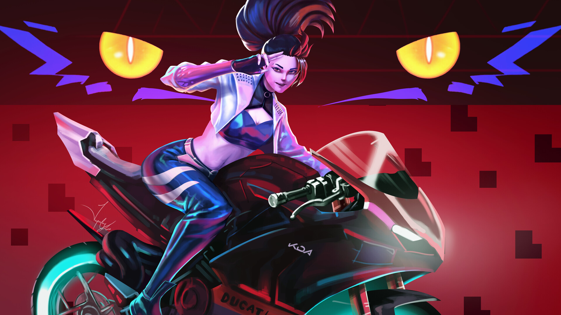 Akali x Ducati K/DA Wallpapers