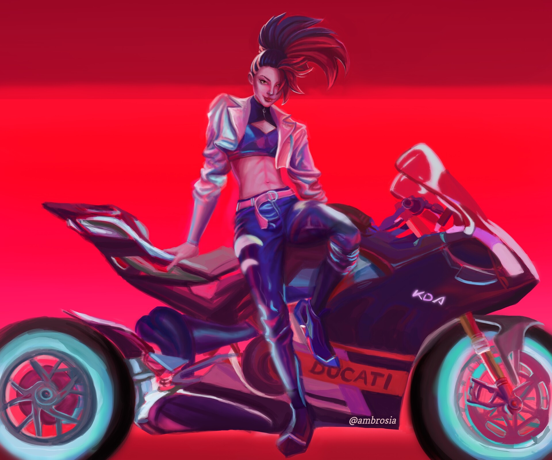 Akali x Ducati K/DA Wallpapers