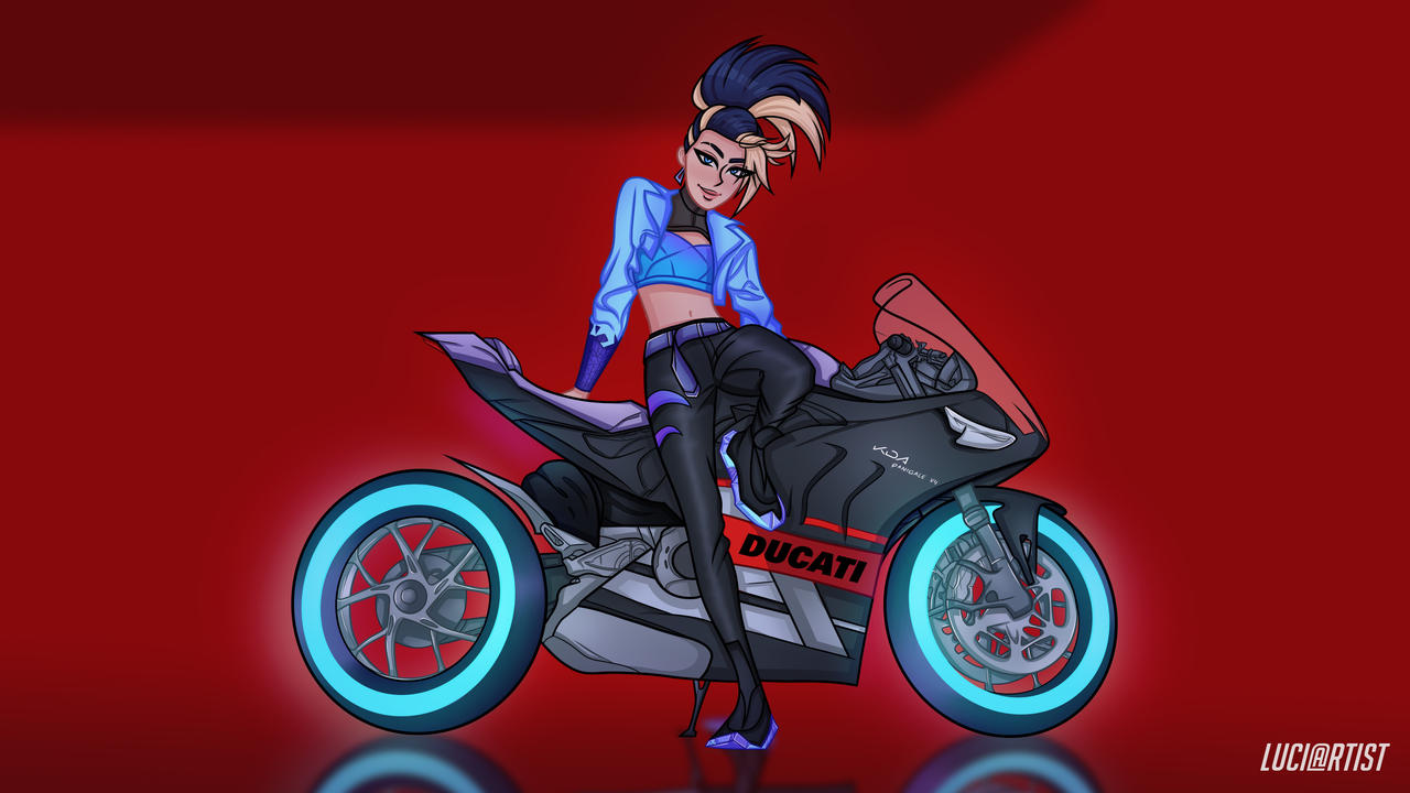 Akali x Ducati K/DA Wallpapers