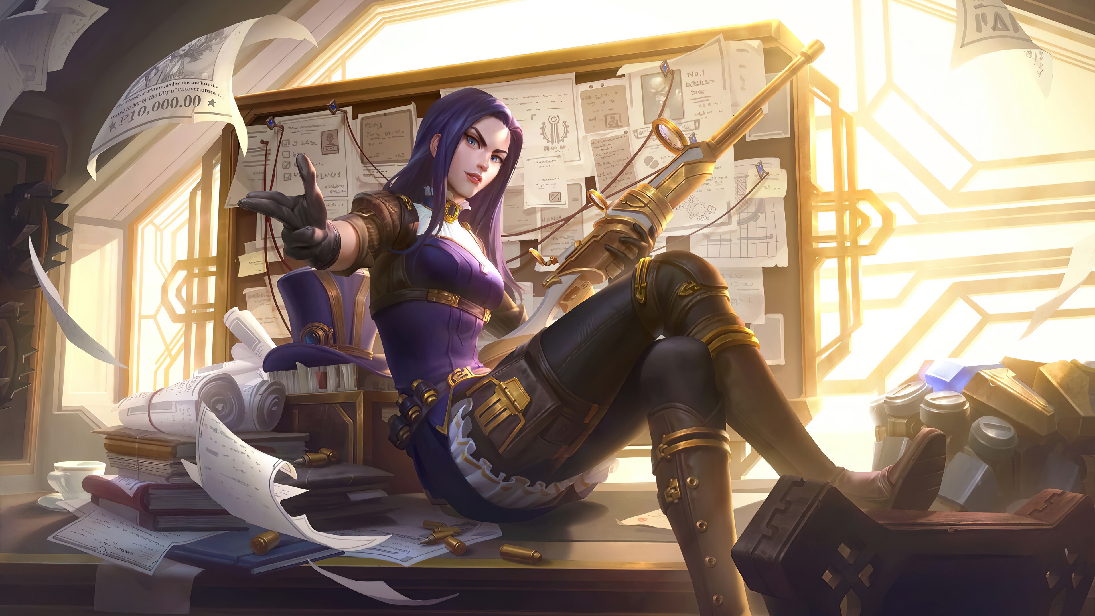 Arcane Caitlyn League of Legends Splash Wallpapers