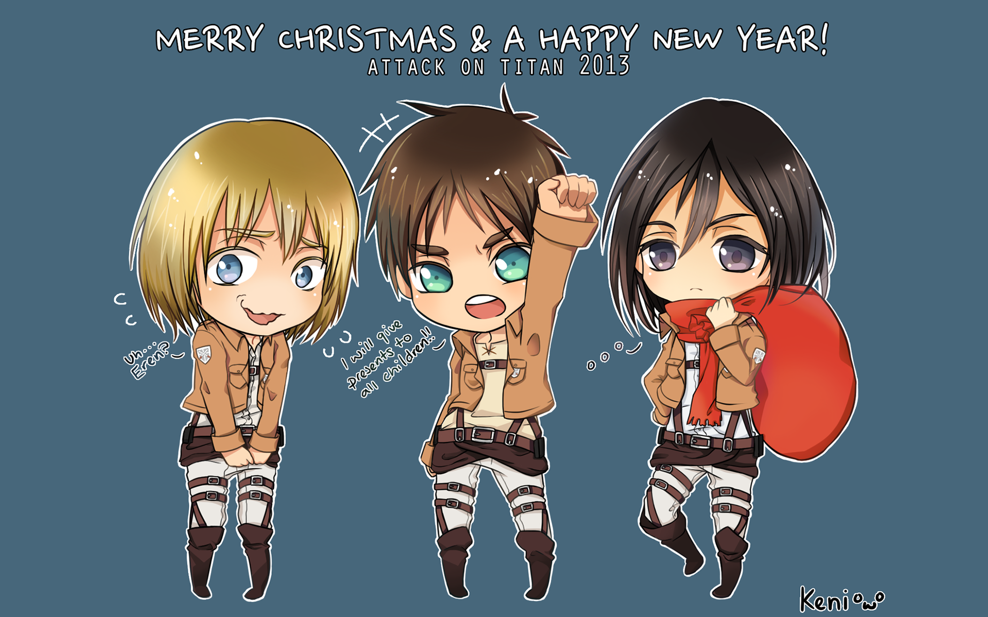 attack on titan christmas Wallpapers