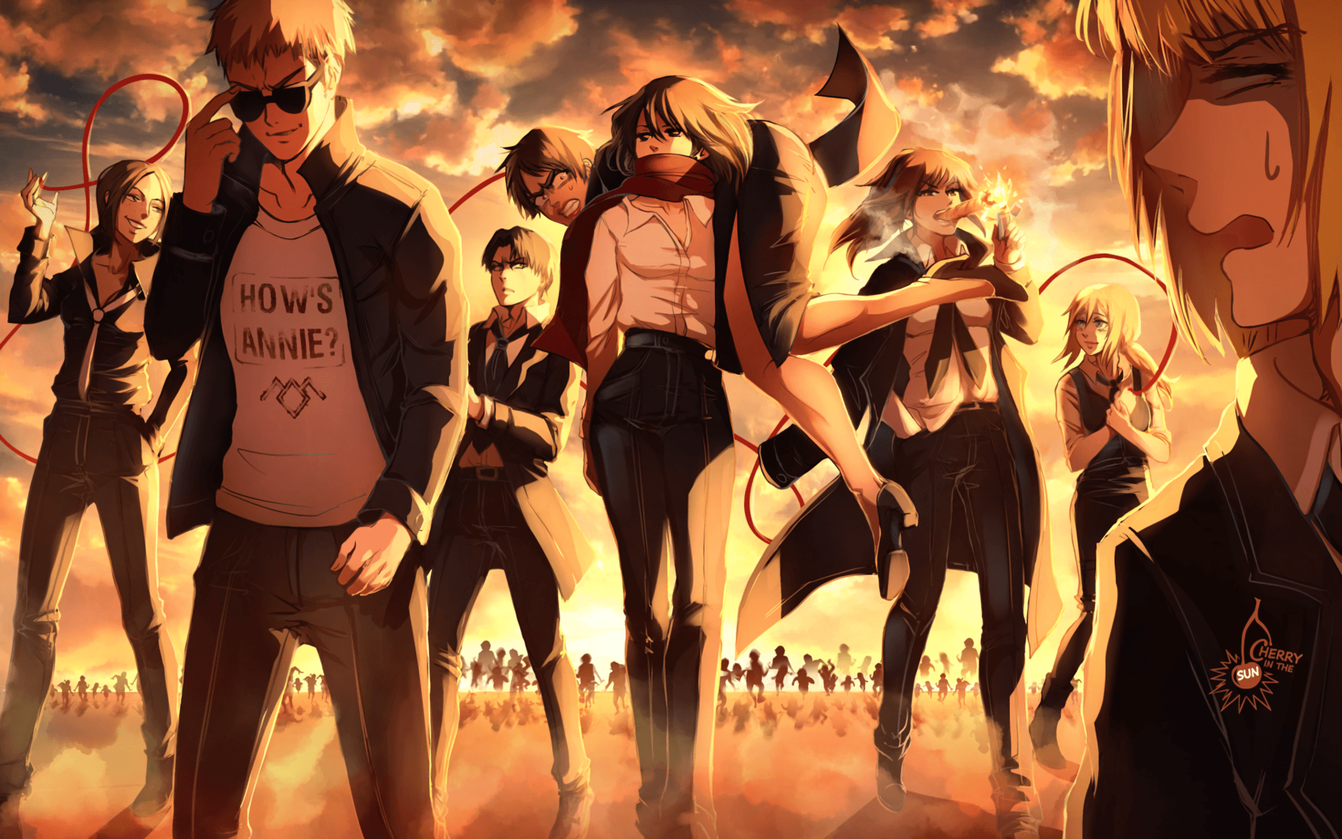 attack on titan junior highWallpapers