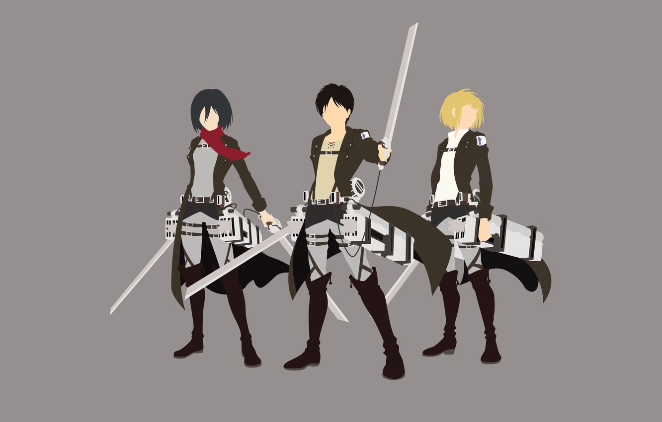 attack on titan minimalist Wallpapers