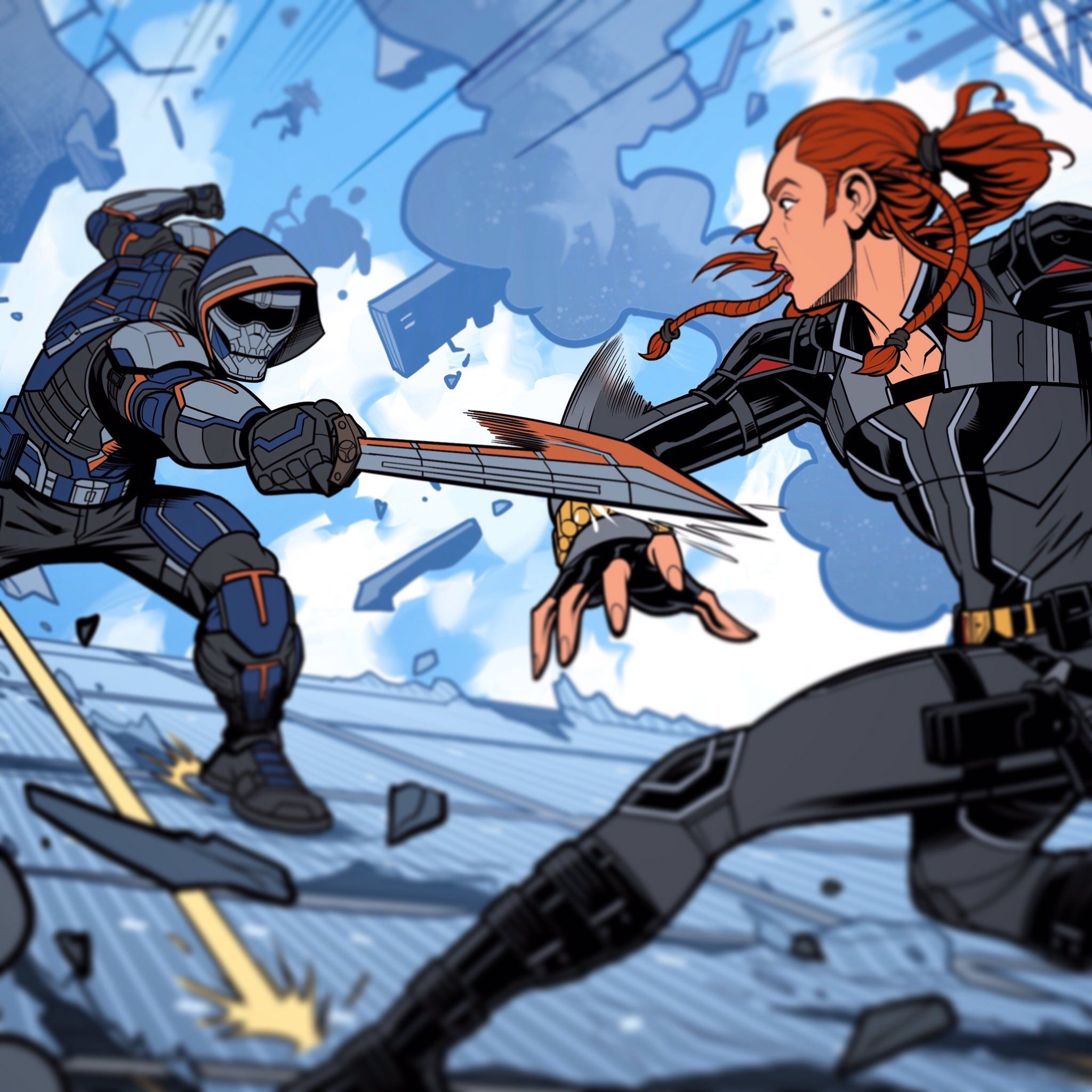 Black Widow vs Taskmaster Marvel's Avengers Wallpapers