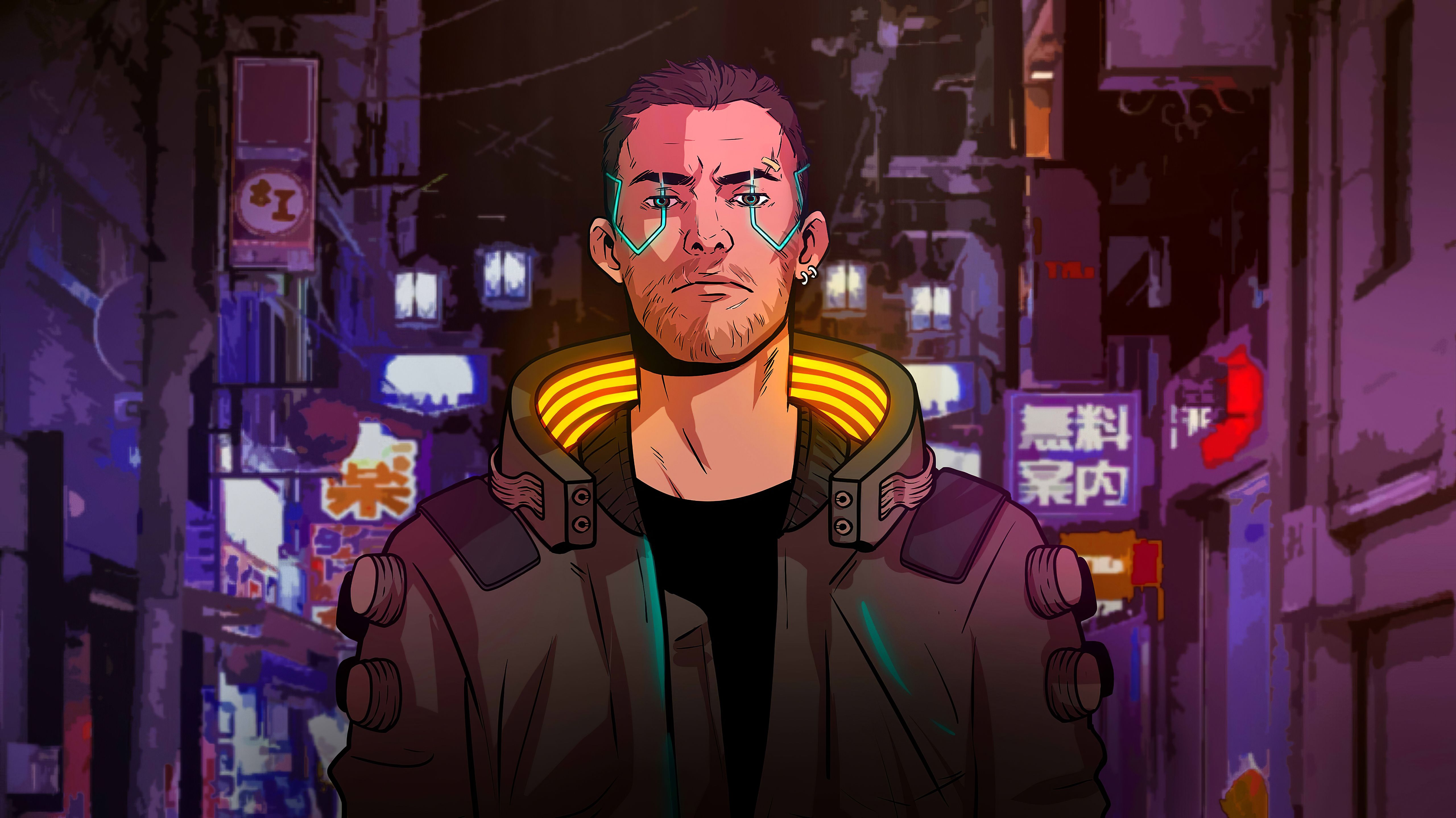 Cyberpunk 2077 Anime Illustration Wallpapers