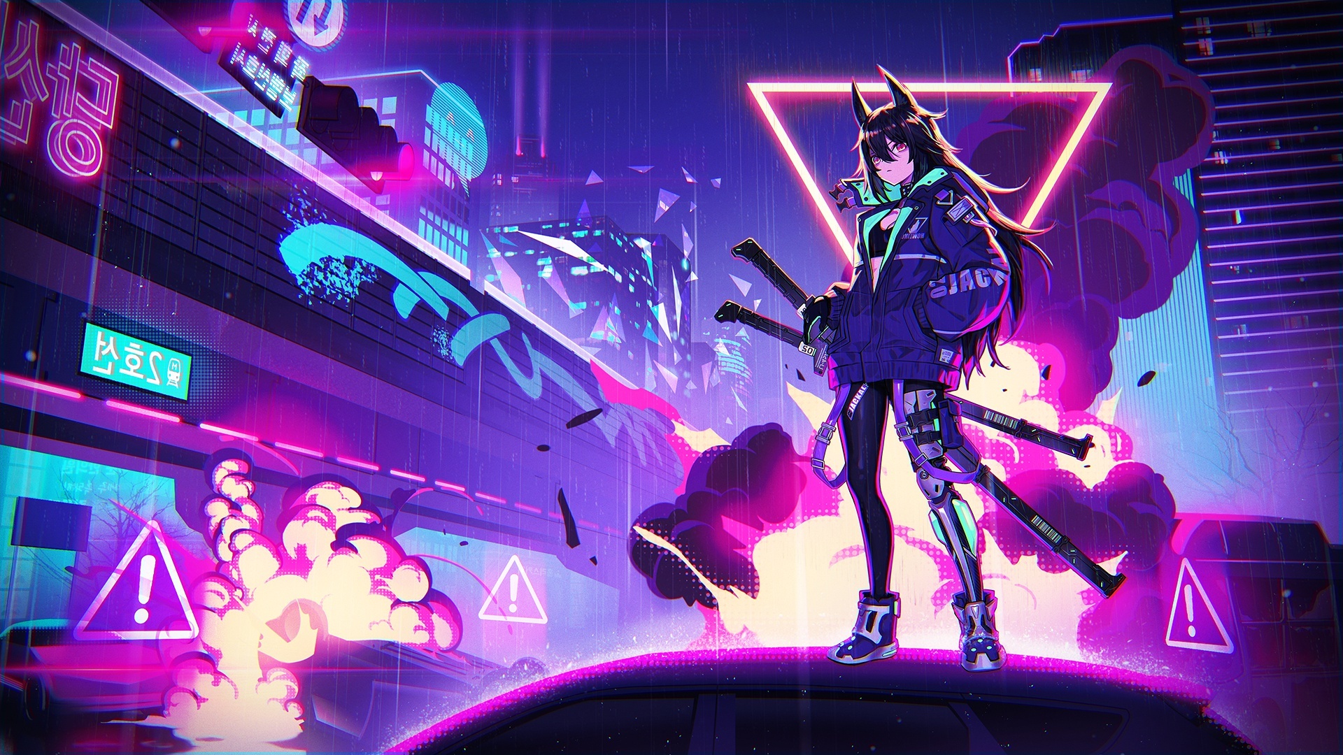 cyberpunk anime 4kWallpapers