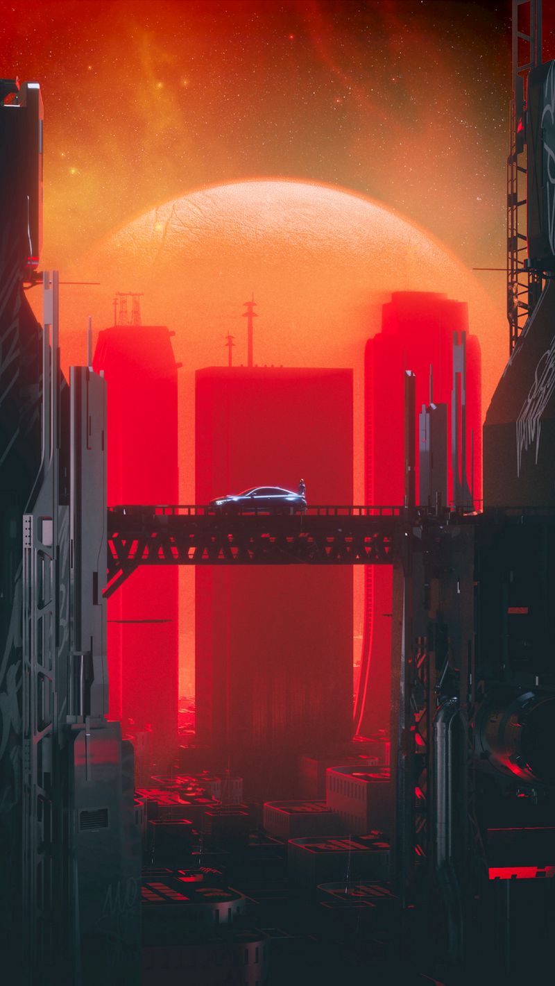 cyberpunk anime city Wallpapers