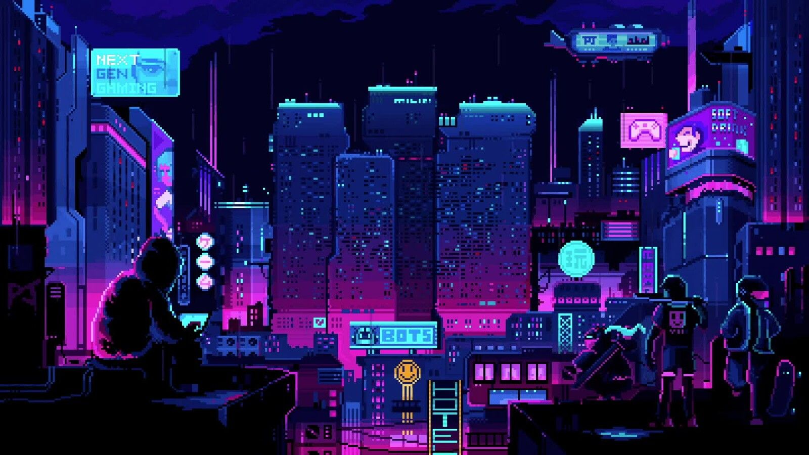 cyberpunk pixel Wallpapers